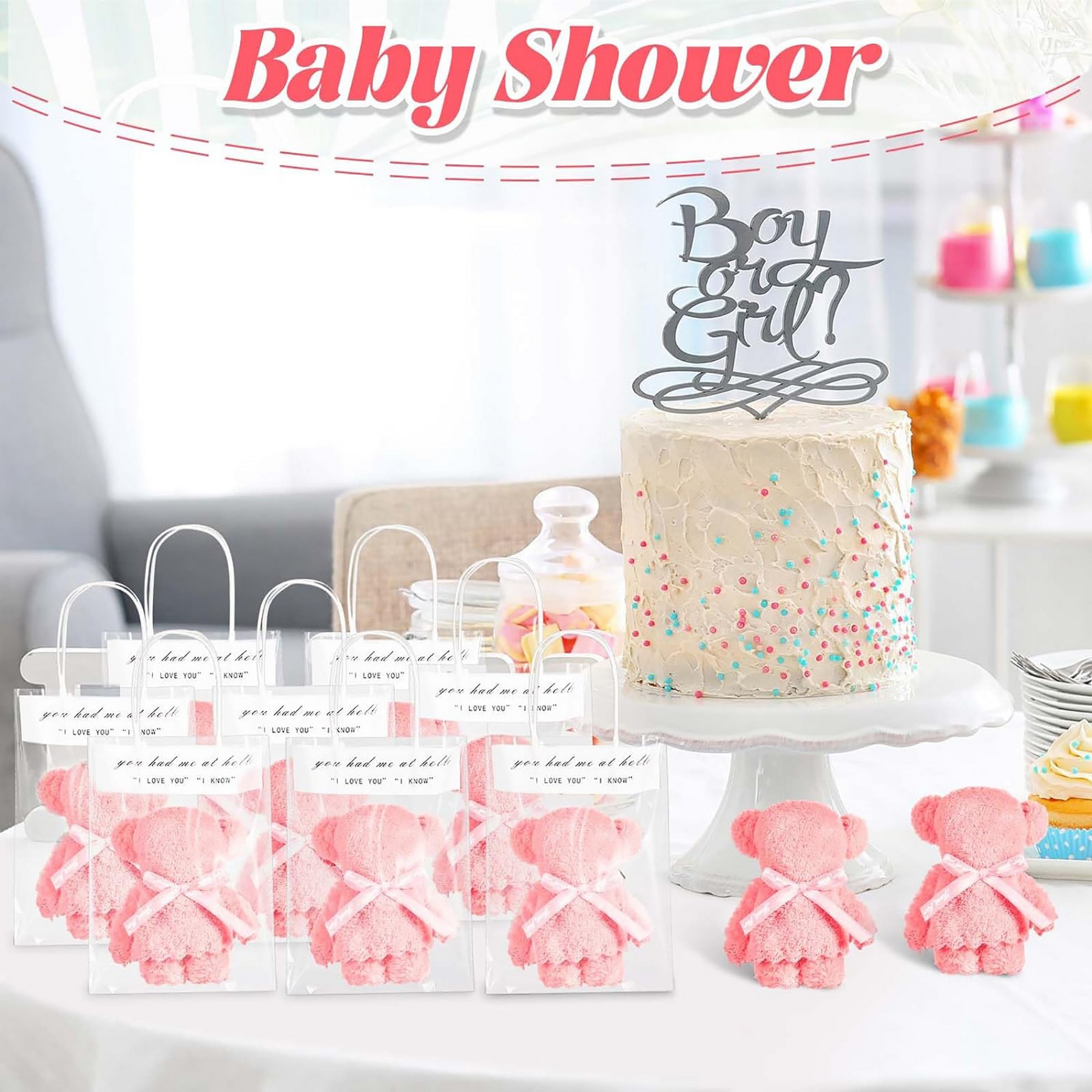 Coral Fleece Creative Bear Shaped Towel With Gift Bag 3