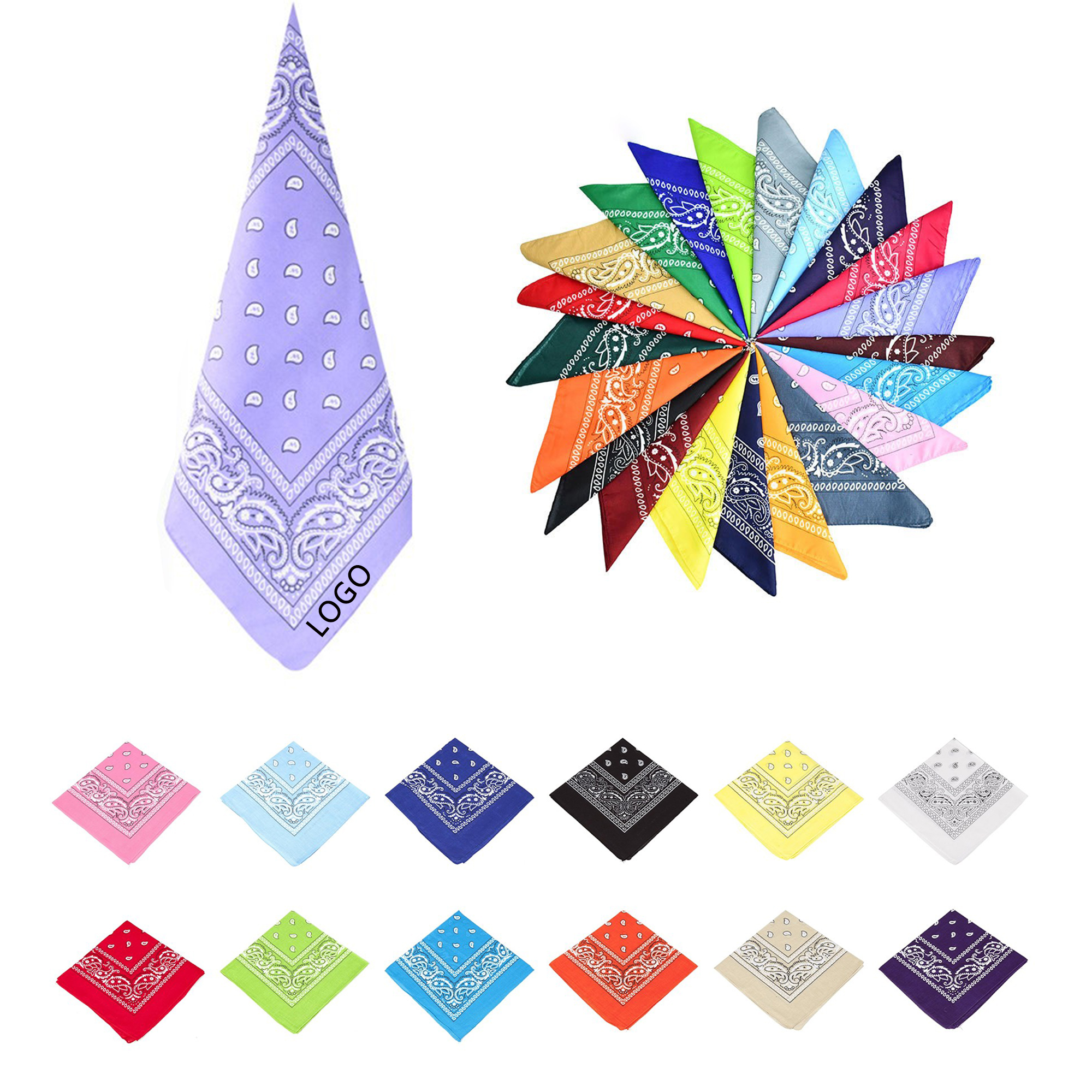 Cotton Bandana Outdoor Paisley Headband 4