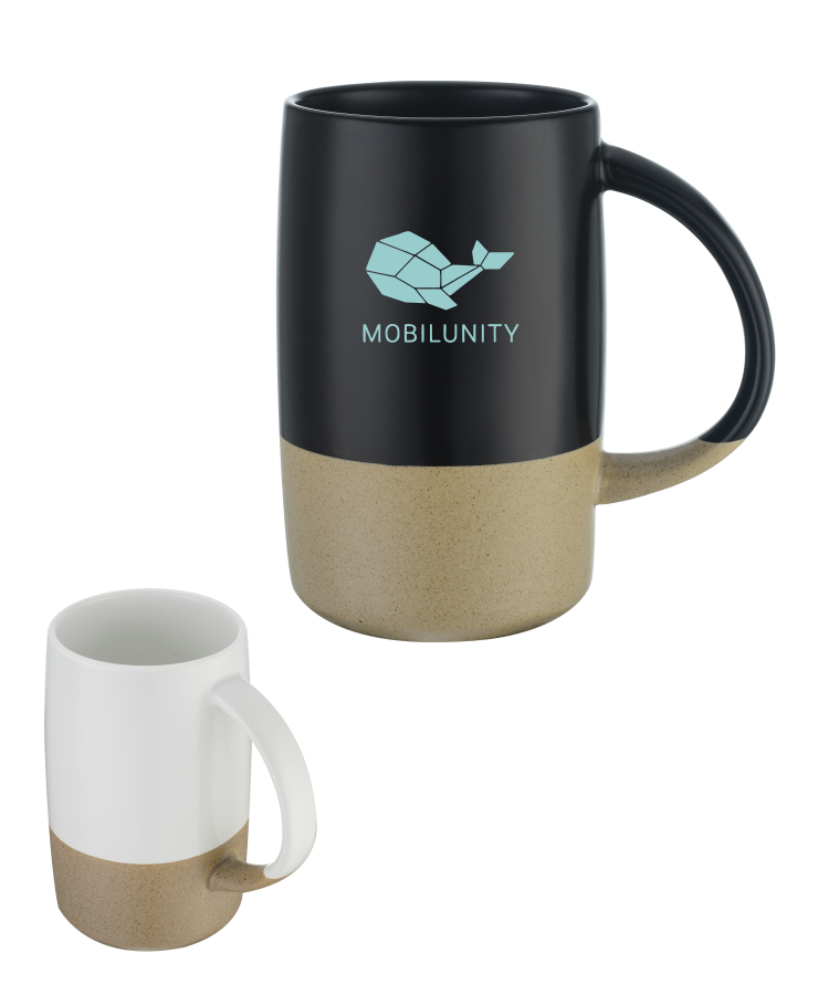 Union Printed - 17oz Two-tone ceramic vintage look mug 1