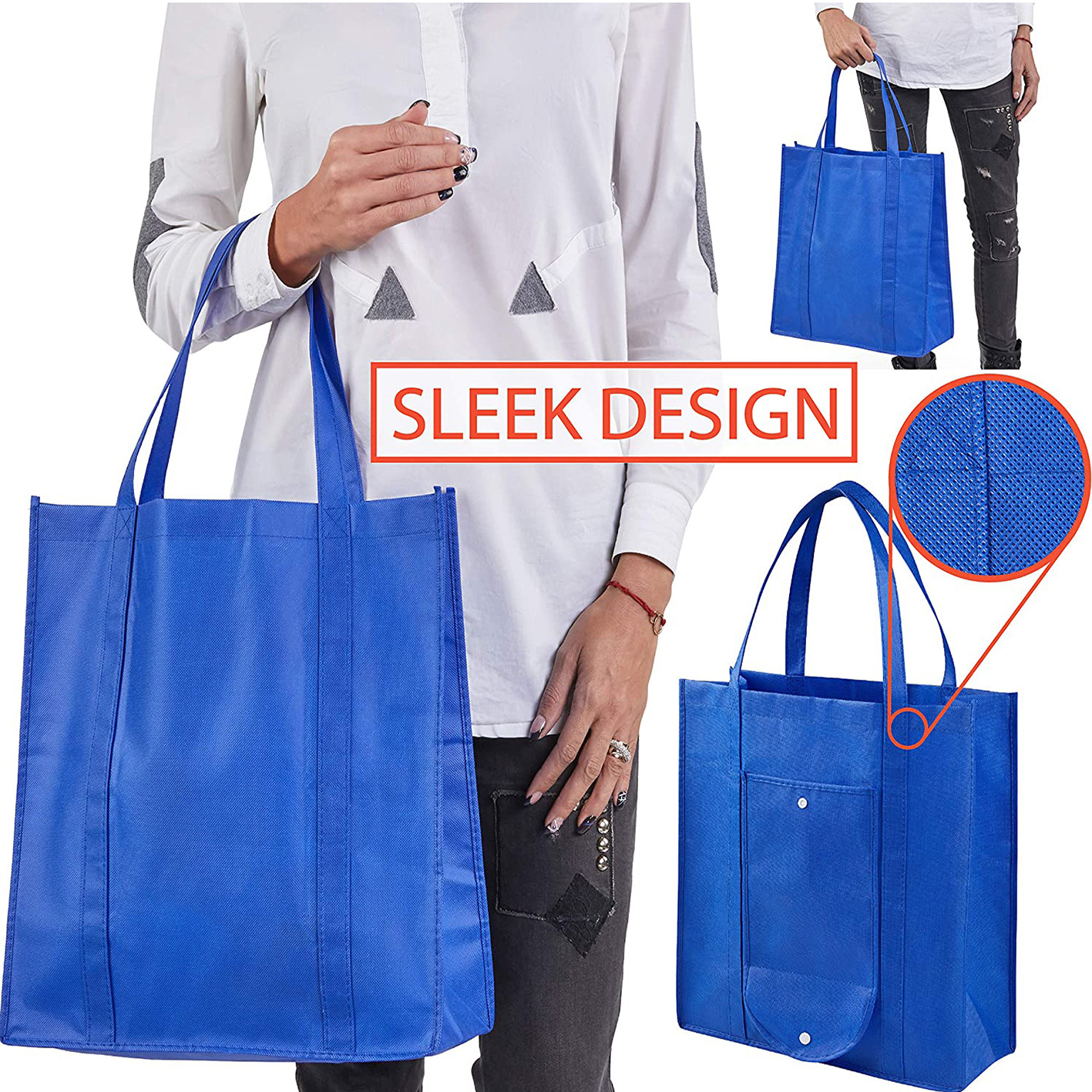 Reusable Non-Woven Foldable Shopping Tote Bag 7