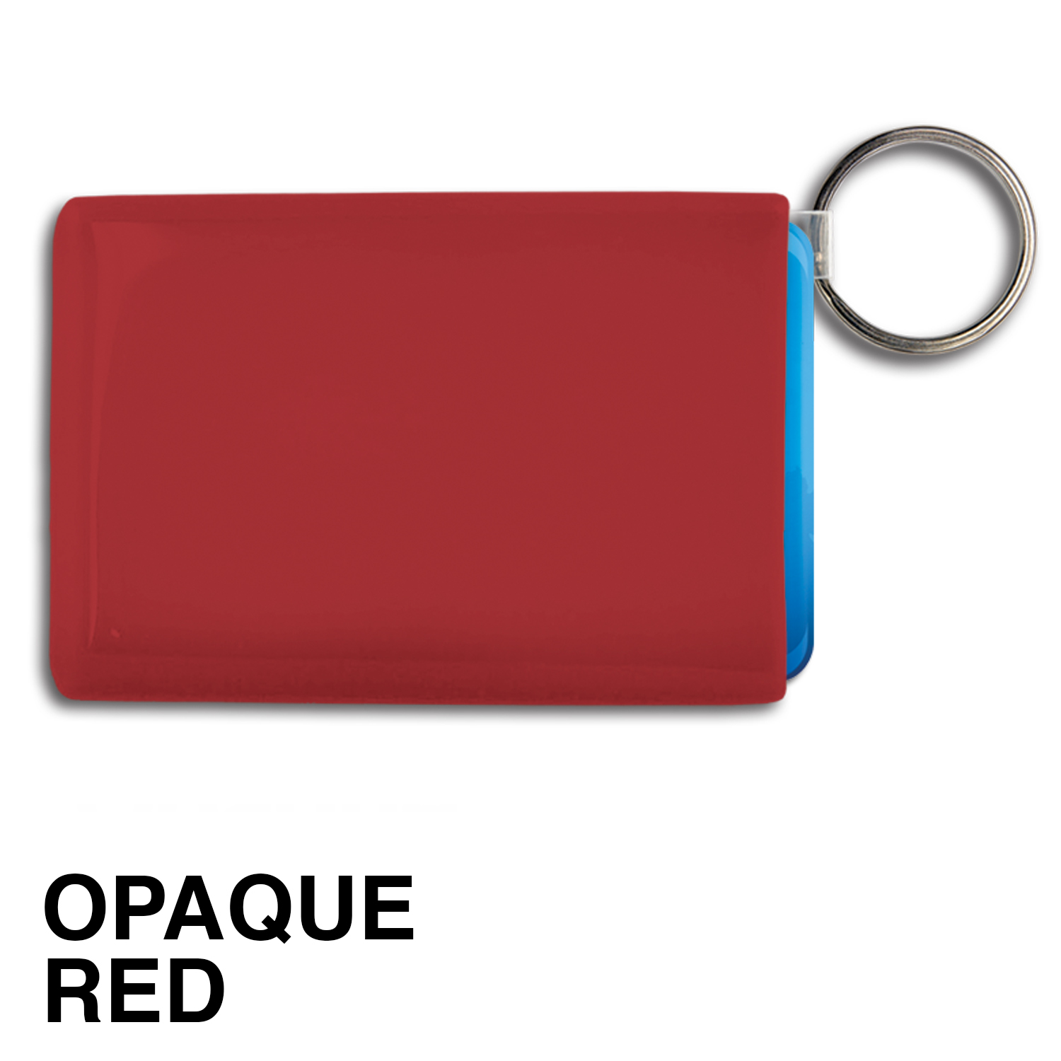 Rectangle Card Holder w/Key Ring - Spot Color 4