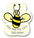 USA Made Premium UV Window Micro-Suction Cling Decal (2.375"x2.875") Bee Shape