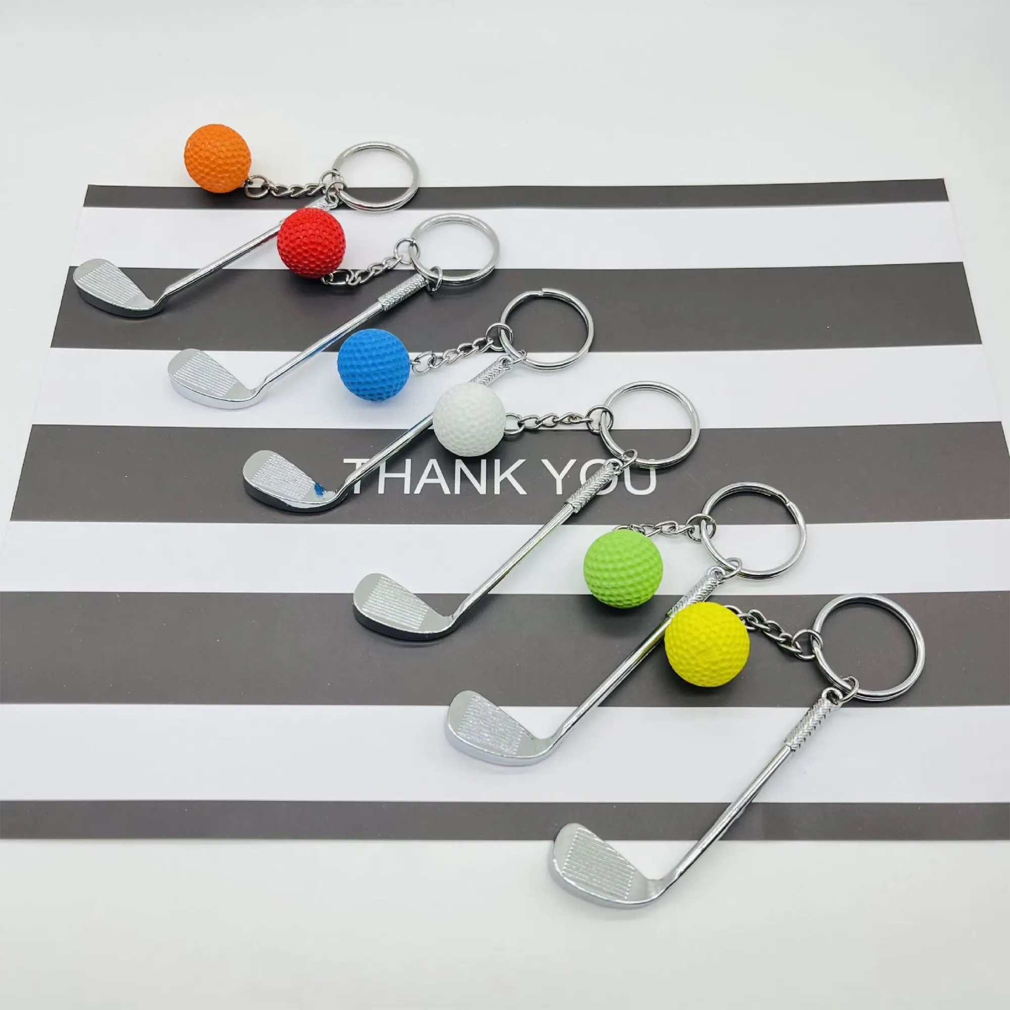 Metal Golf Keychain Pendant Gift Crafts 1
