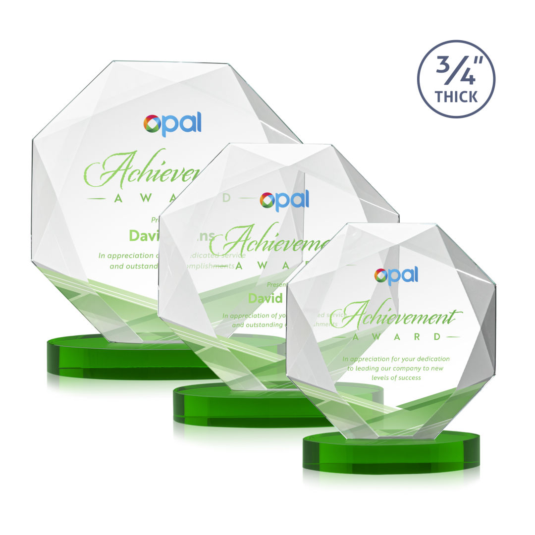 Bradford VividPrint™ Award on Alberton Base - Green 3
