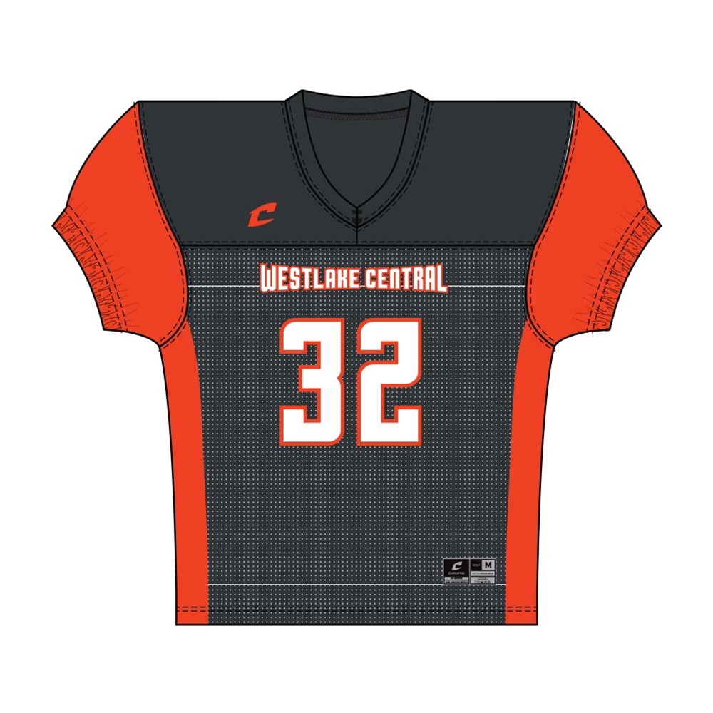 Juice Practice Football Jersey Matte Dazzle/Pro-Tricot Mesh 1