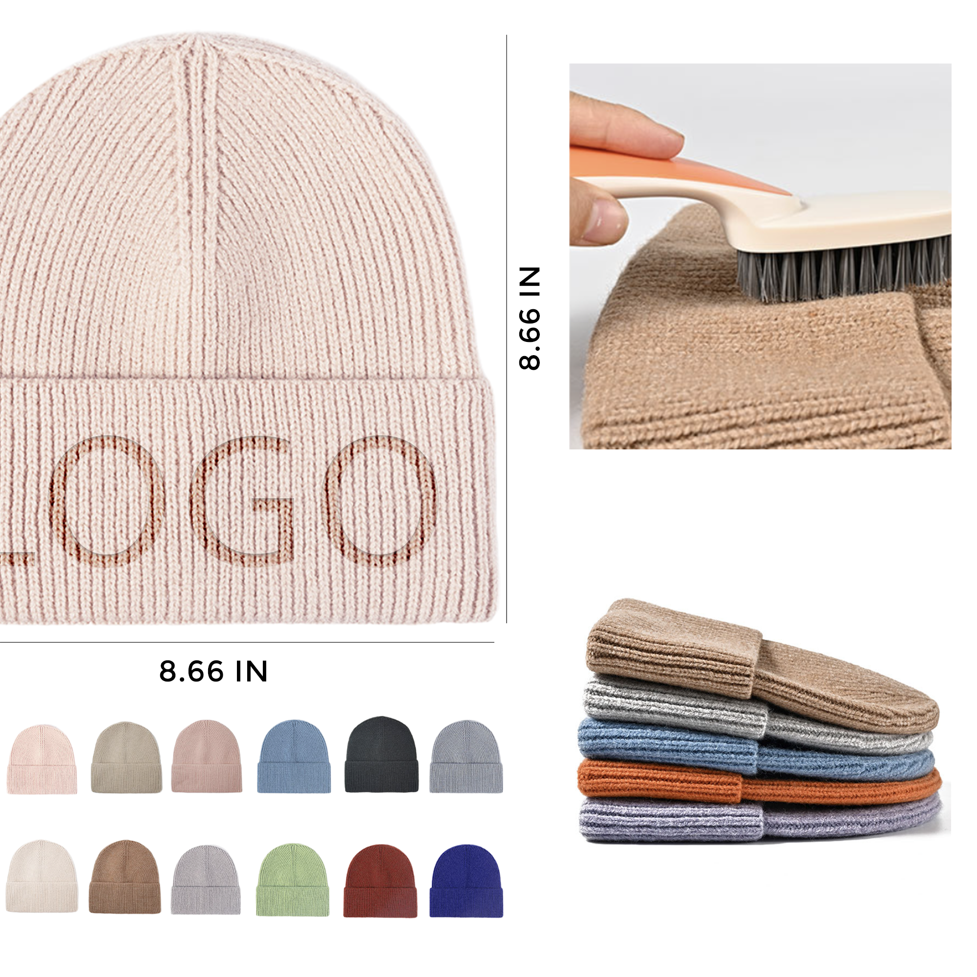 MOQ 10 PCS Stylish Acrylic Fibres Knitted Hat 2