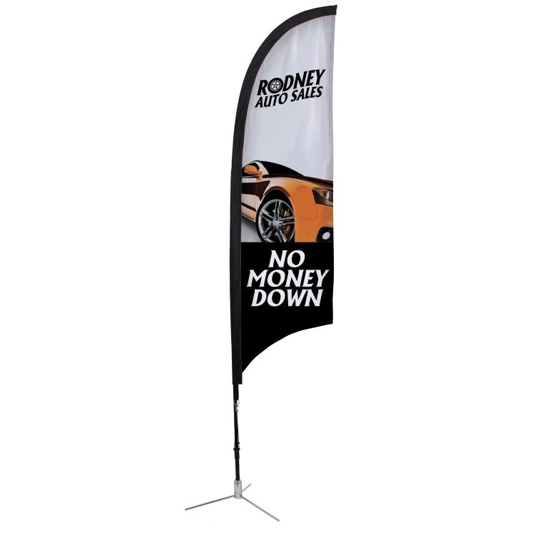 7' Premium Razor Sail Sign Kit (Single-Sided with Scissor Base) 5