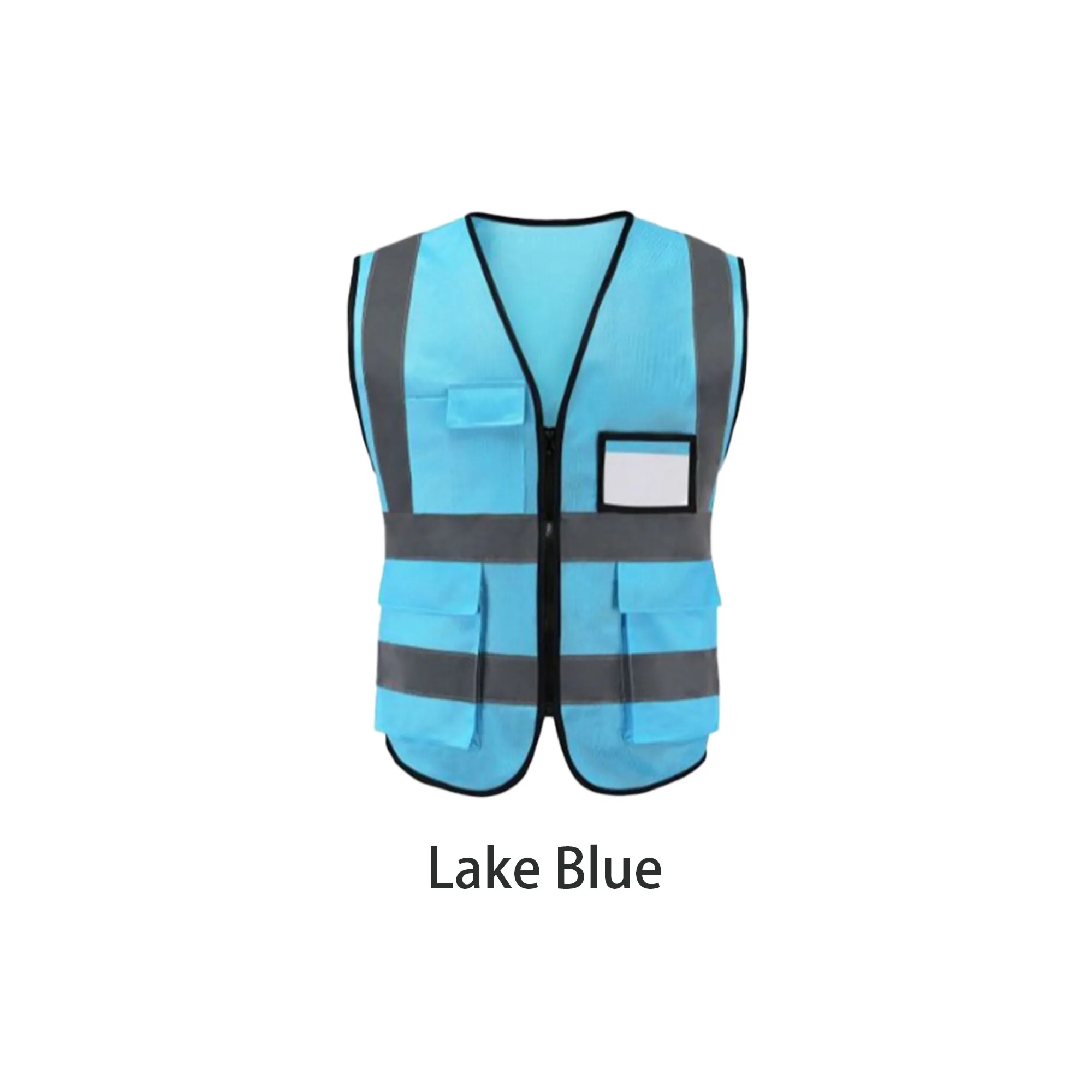 Multi-Pocket Safety Vest with Reflective Stripes 2