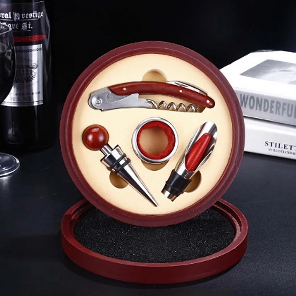4-Piece Premium Automatic Wine Bottle Opener Set 7