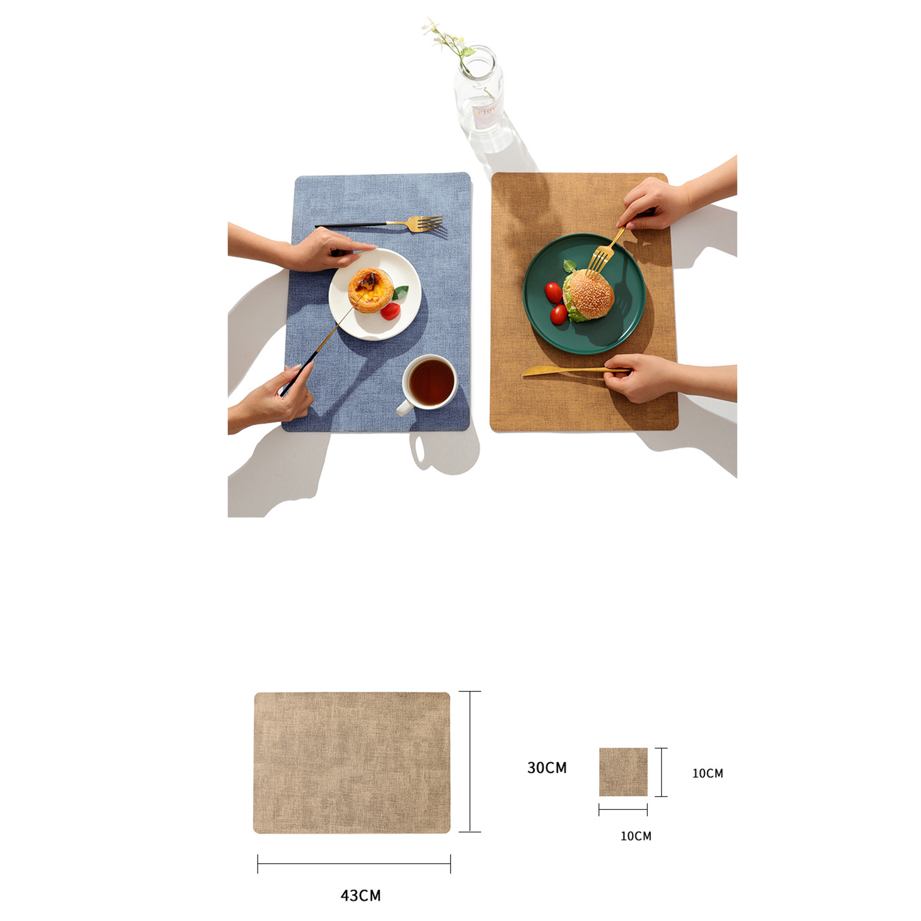 Placemat Leather Table Mats for Kitchen Dining 3