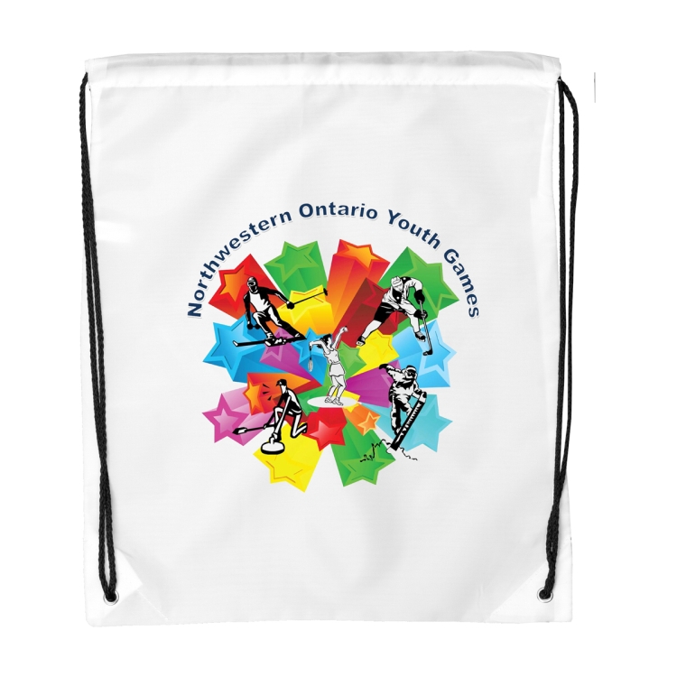 14-1/2"W x 17-1/2" H - 210D Polyester Drawstring Cinch Pack Backpack 8