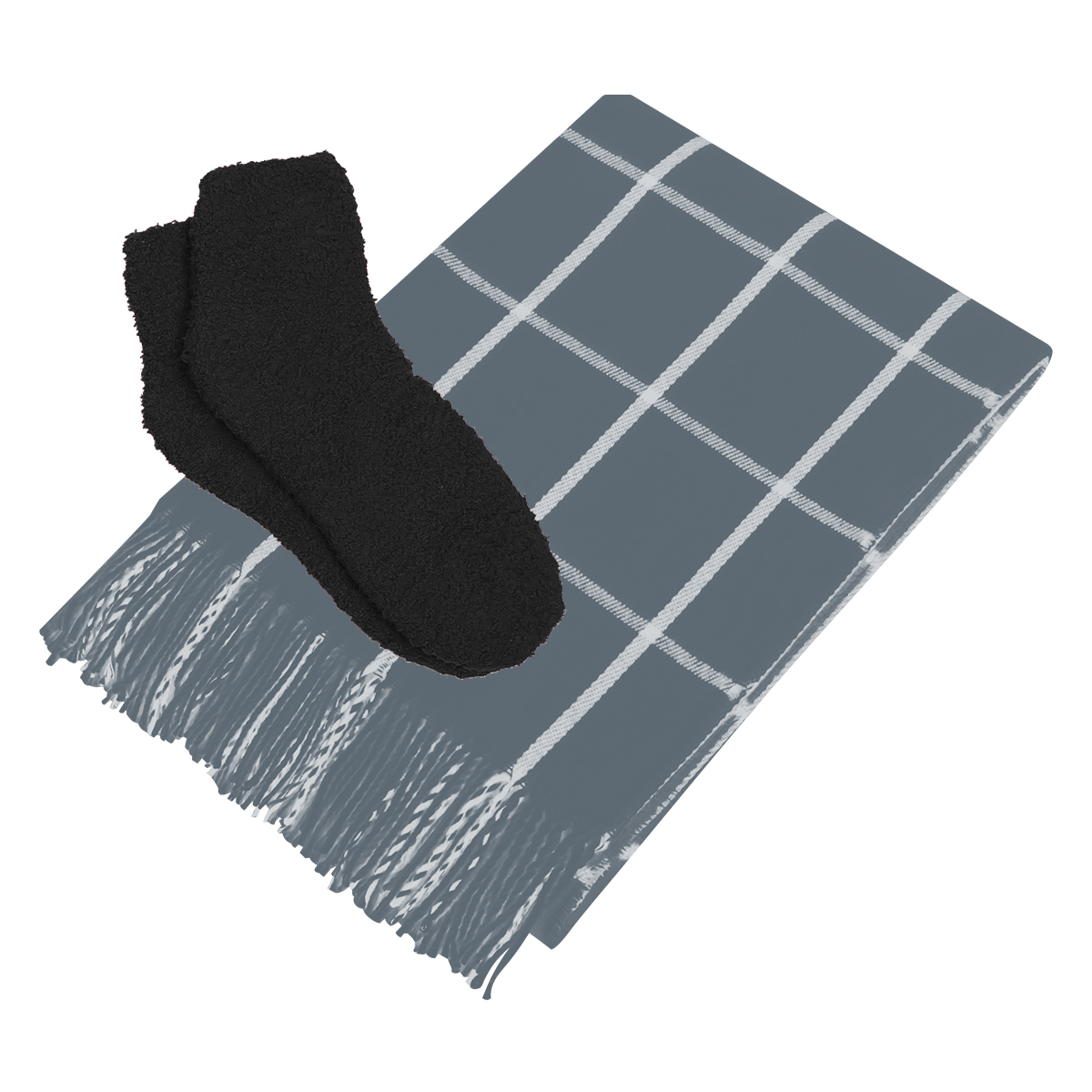 Charleston Throw & Fuzzy Socks Set 1