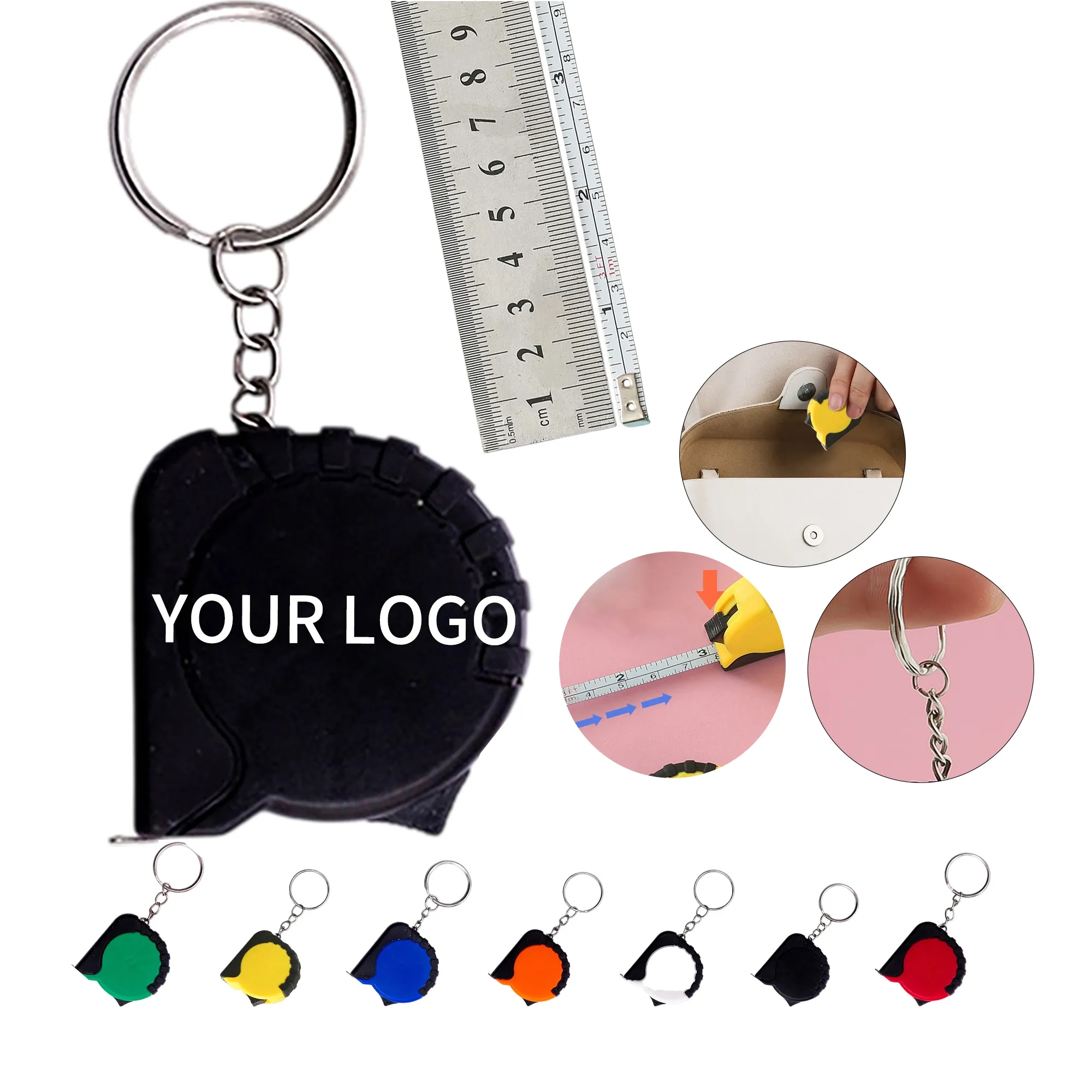 Mini Tape Measure Keychain 1.55x0.6 Inch with 36 Inch Tape 1