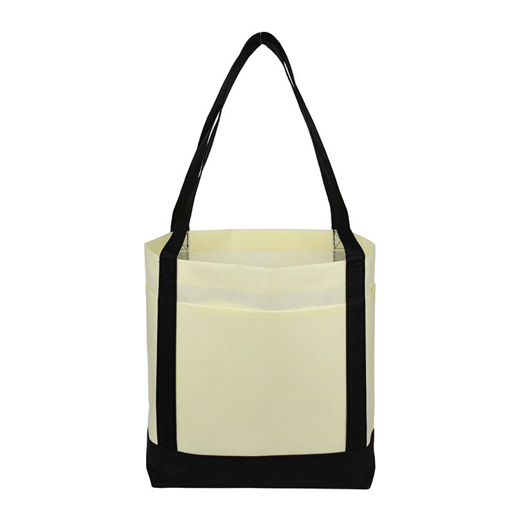 18"W x 12"H x 7" Gusset - "THE CRUISER" Faux Canvas 3-Pocket Value Tote 19