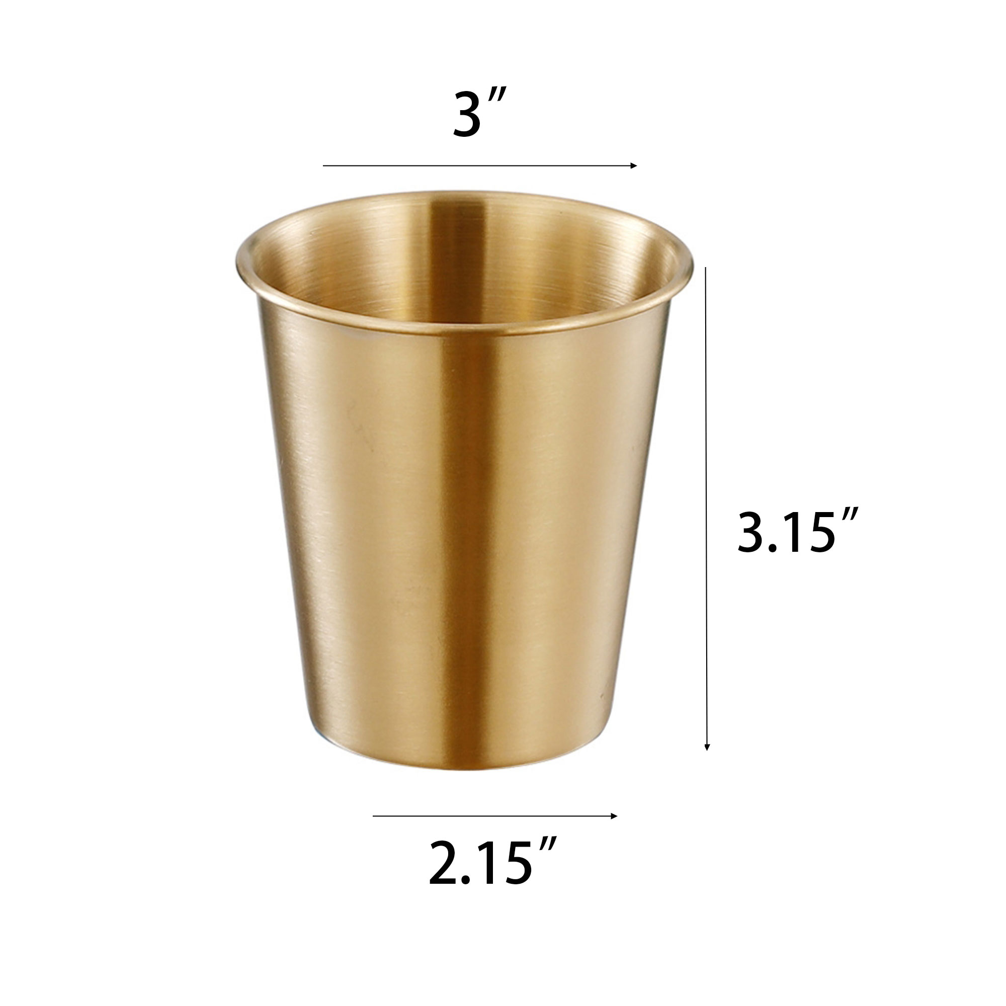 9 Oz Gold Stainless Steel CupFor Travel 2