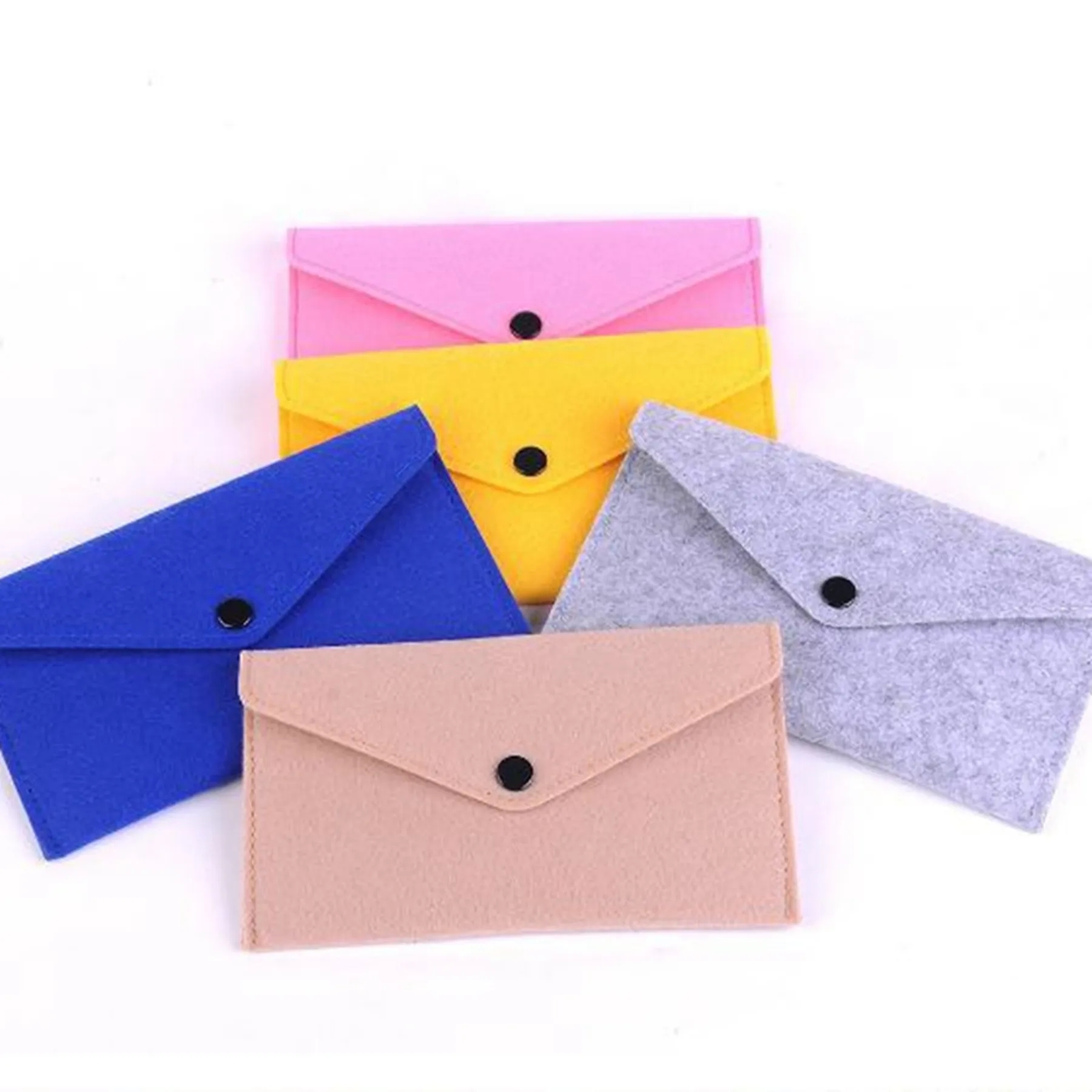 Non Woven Felt Pencil Case With Button 11