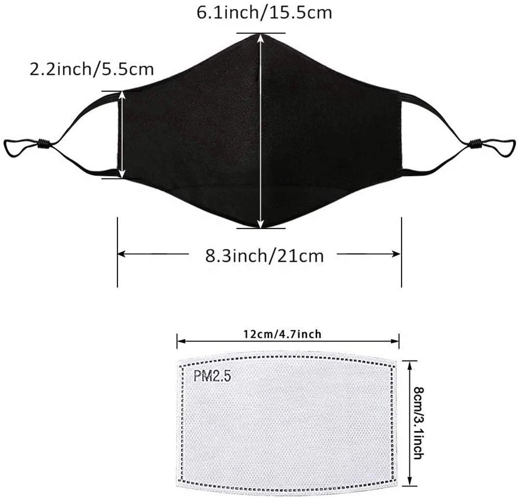3-Ply shable and Reusable Cotton Face Mask with 2 filters 2