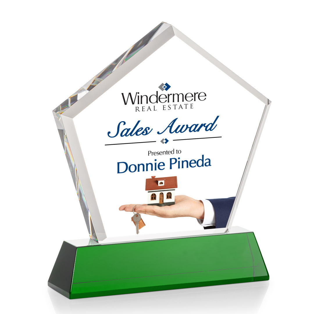Genosee VividPrint™ Award on Base - Green 9