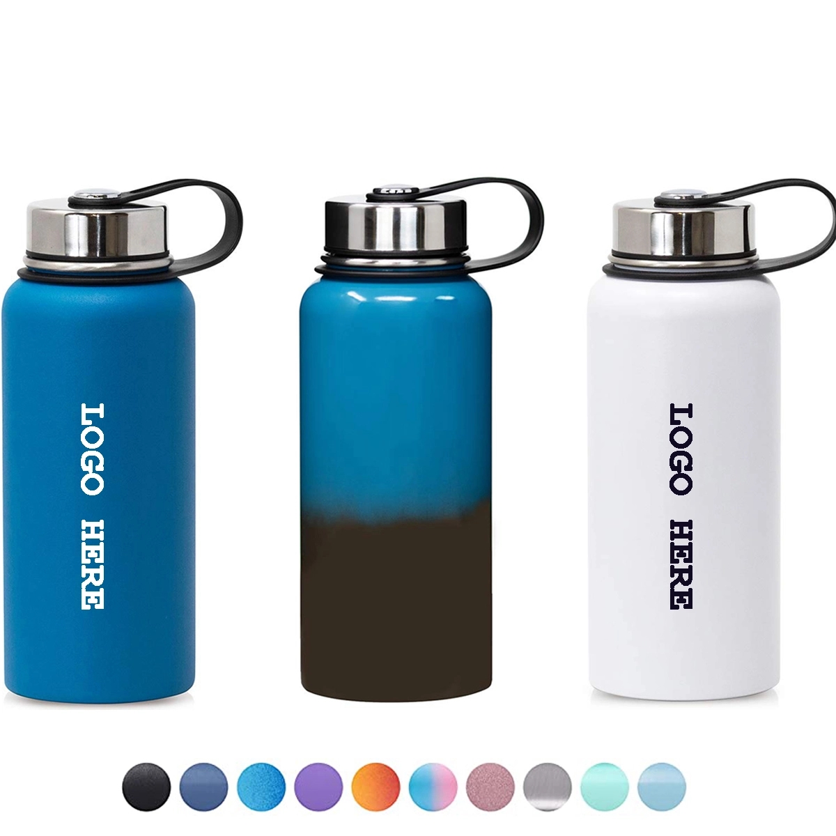 Stainless Steel Water Bottle With Basic Lid 32 Oz 2