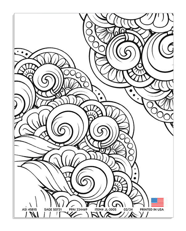 COLORING JOURNAL B00K - 7" x 9" Digest Style 8