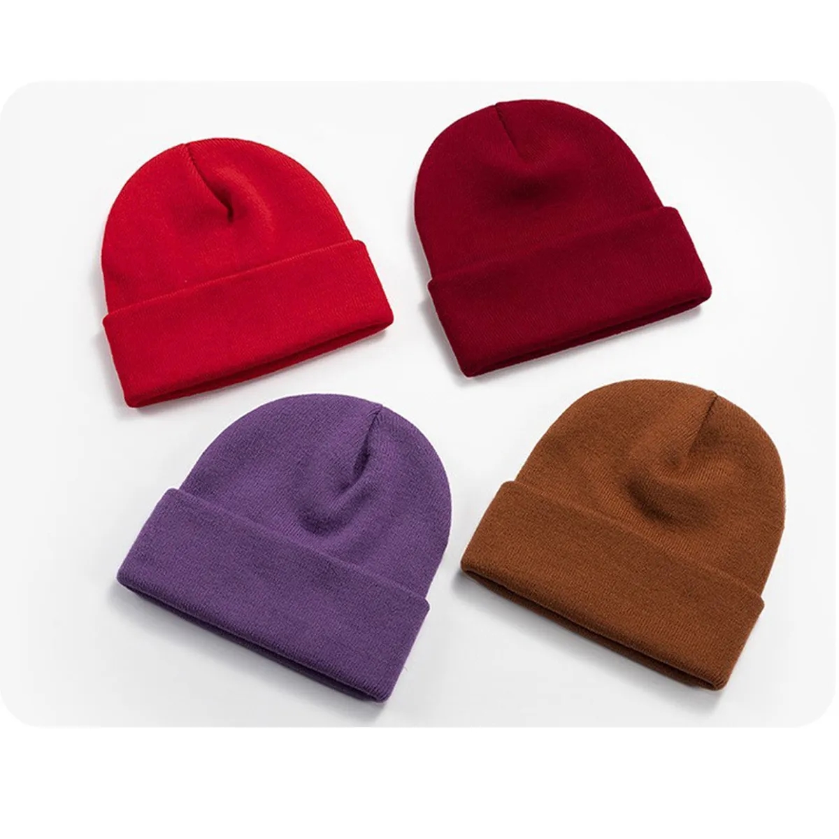 Winter warm earmuffs Thermal Reversible Knit Cuffed Beanie 3