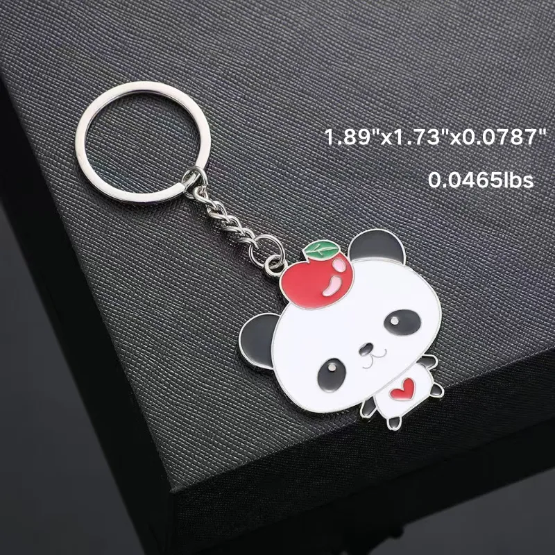 Cute Panda Metal Keychain 1
