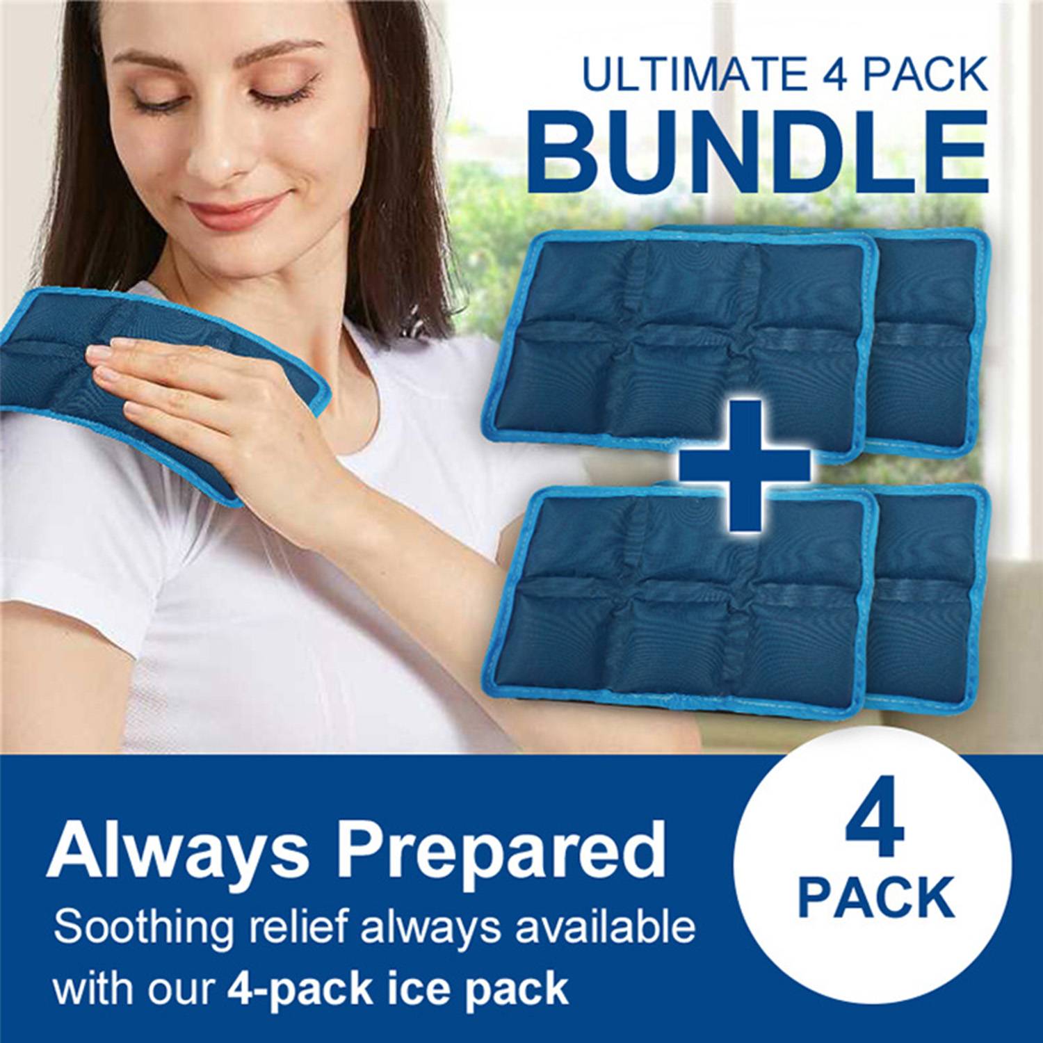4pcs Reusable Gel Ice Packs for Sports Picnic 7
