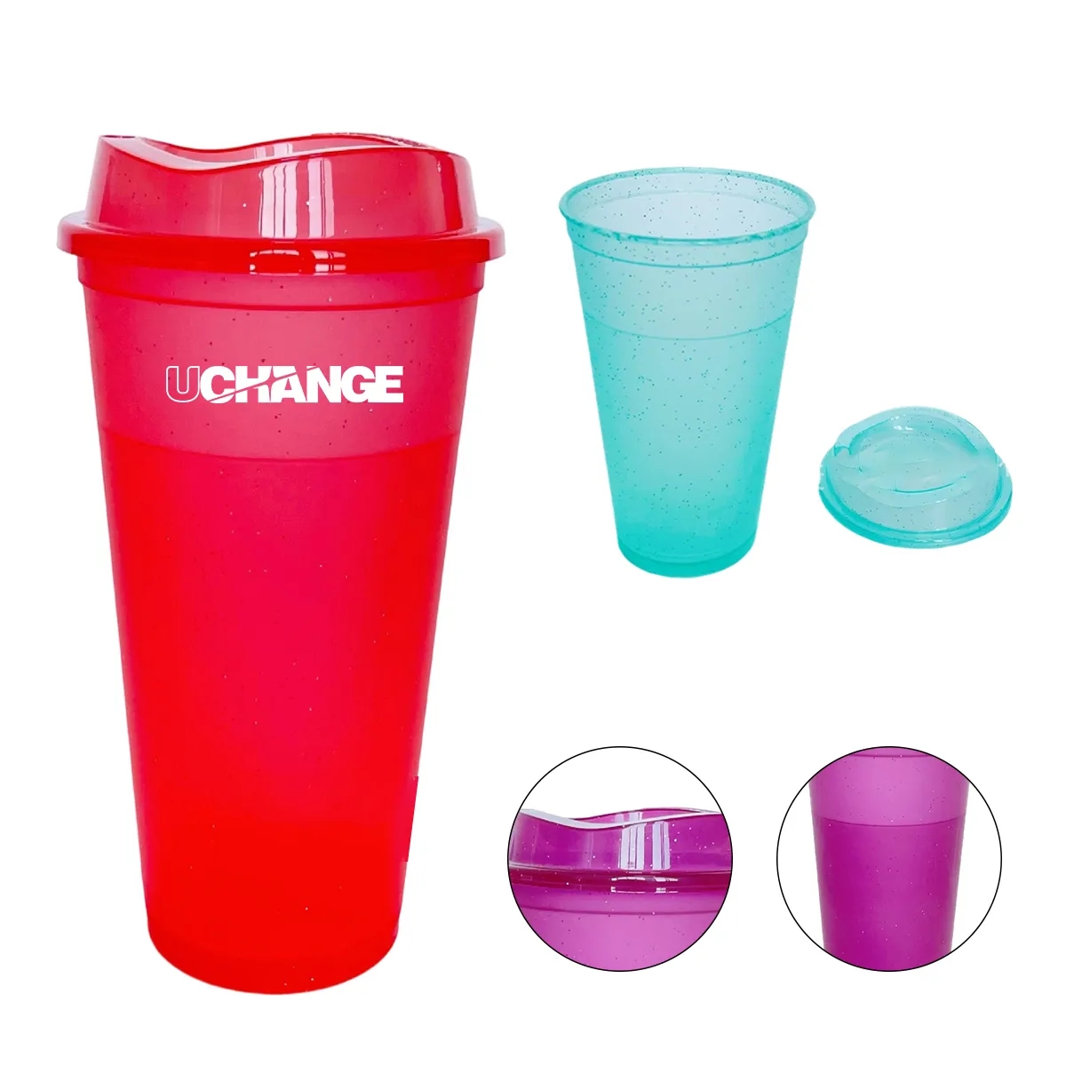 16 Oz. Plastic Shaker Cup With Flip Lid In Assorted Colors 6