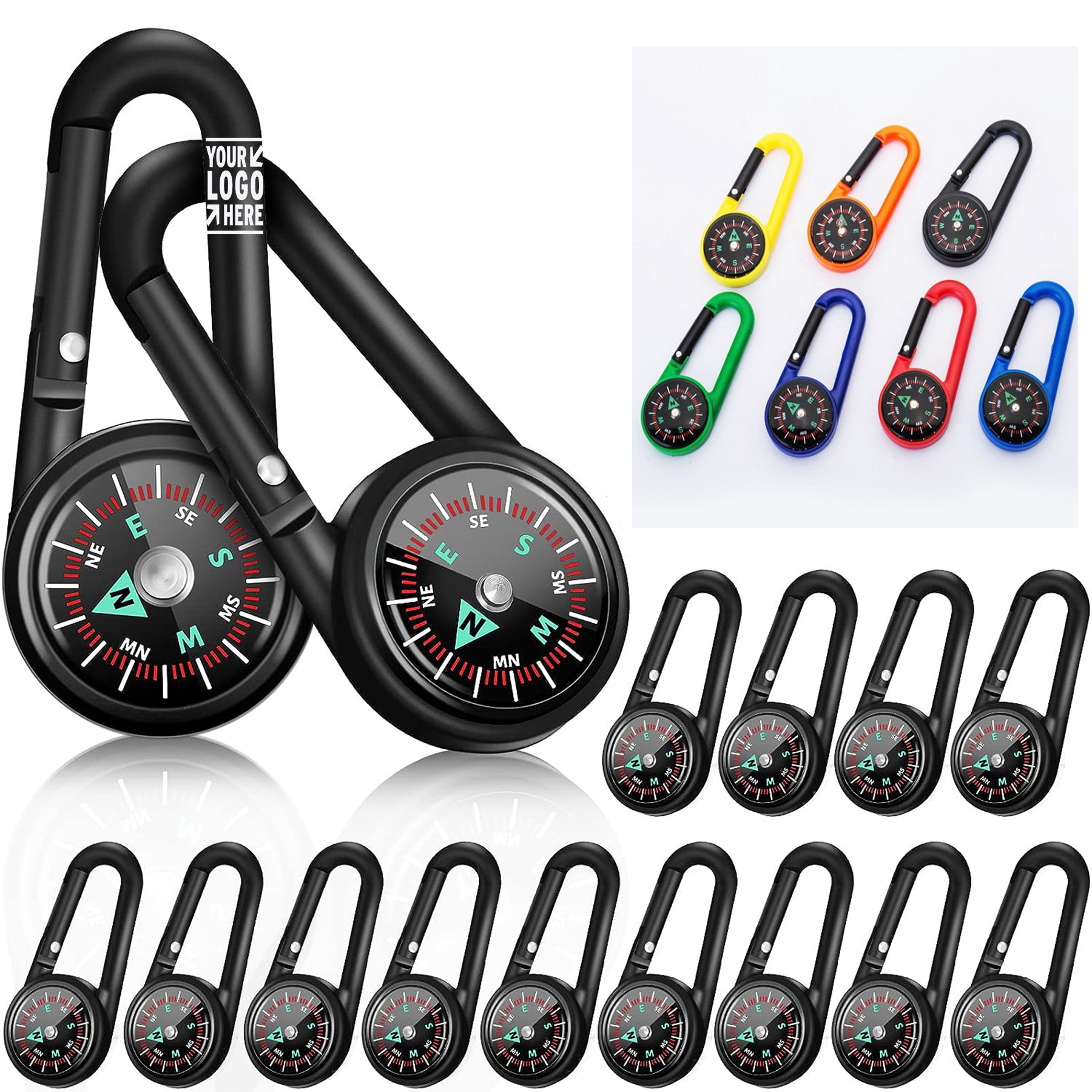 Kid Adult Backpacking Accessory Magnetic Keychain Small Pocket Survival Mini Compass