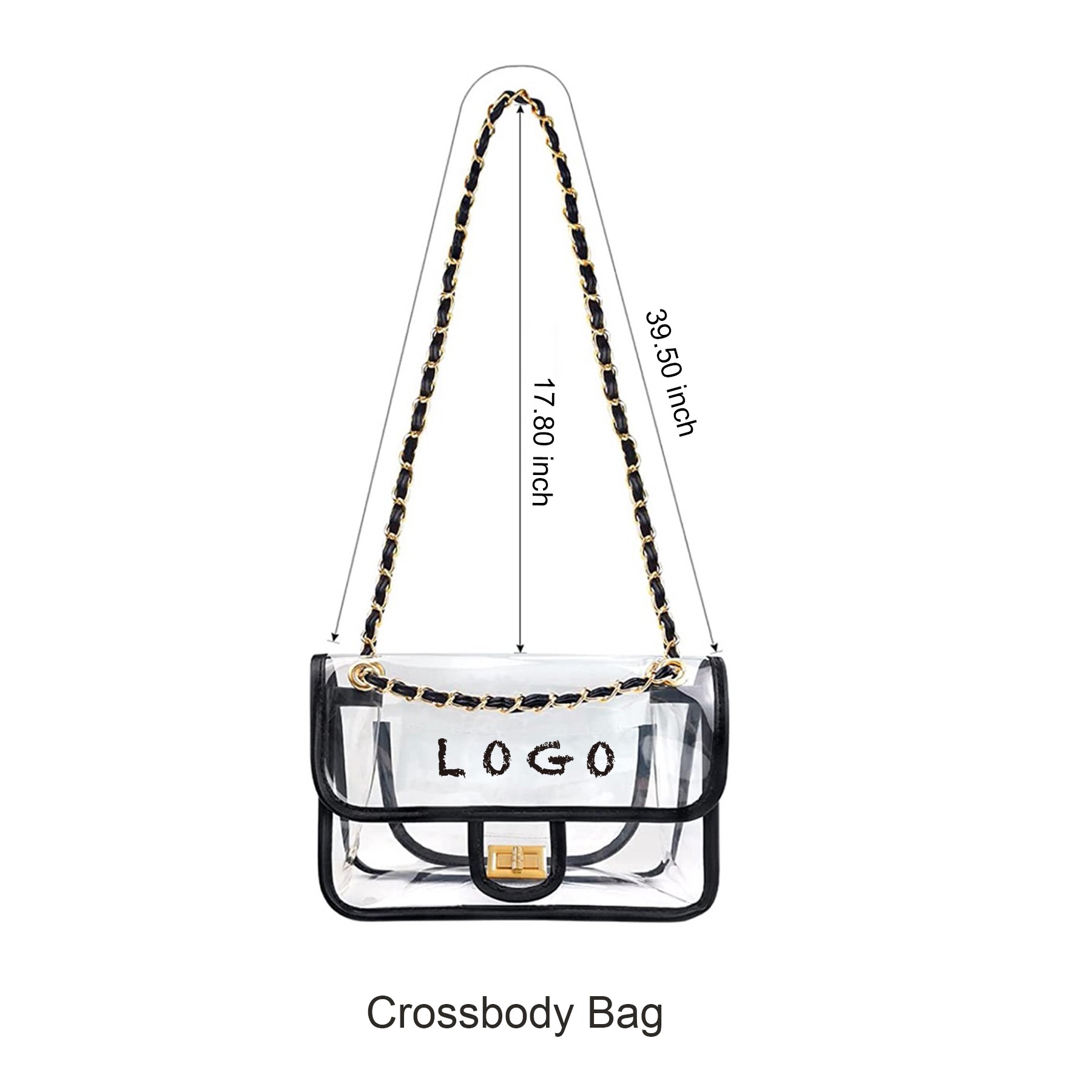 Clear Body Crossbag For Women Stadium Approved 2