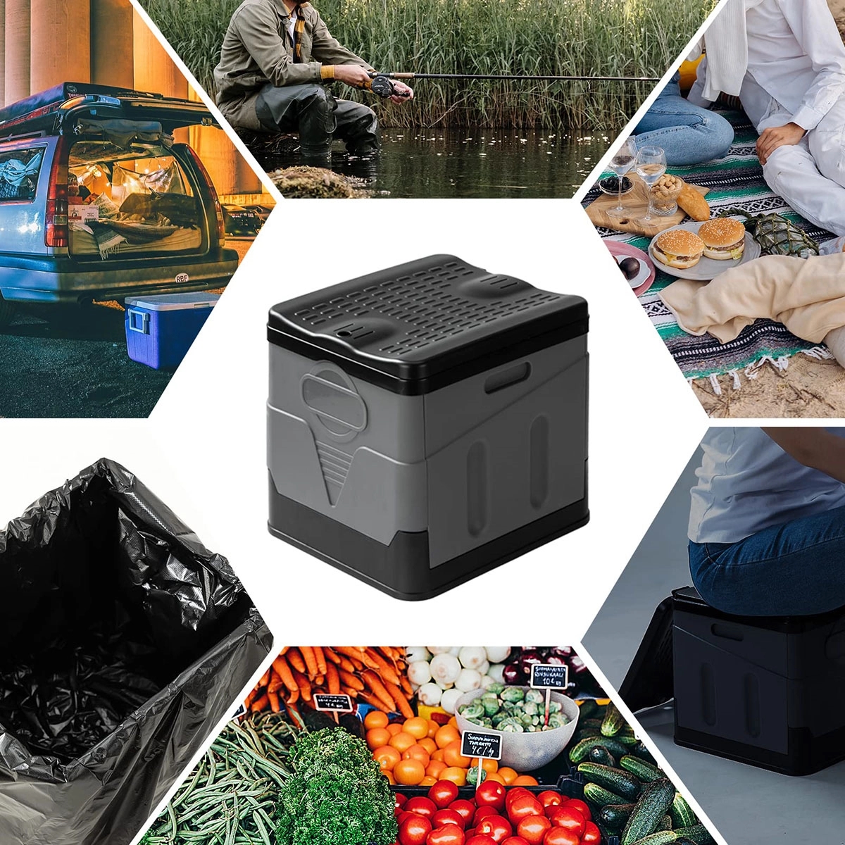 Portable Toilet for Camping 9pcs 6
