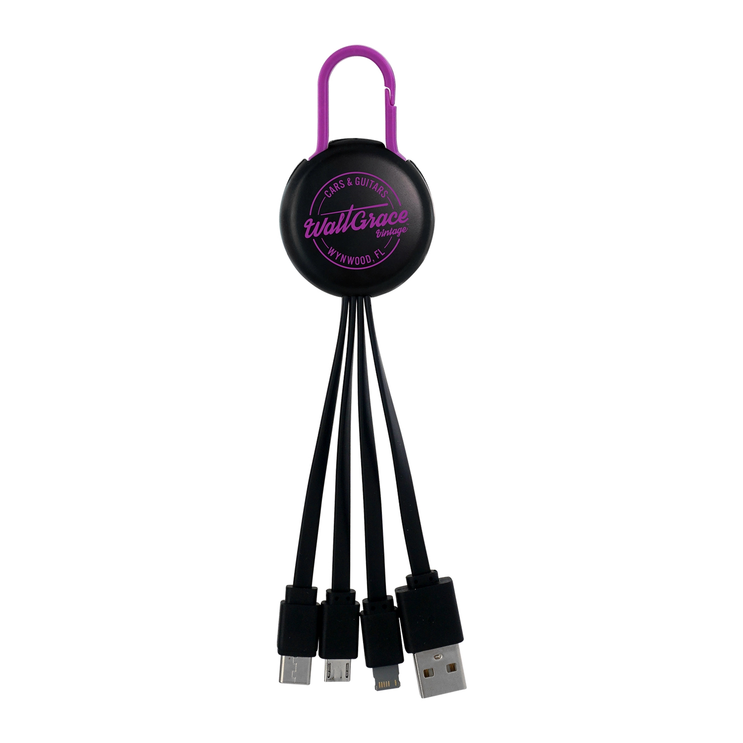 BLACK COLORFUL CLIP 3 IN 1 CHARGING CABLE 3