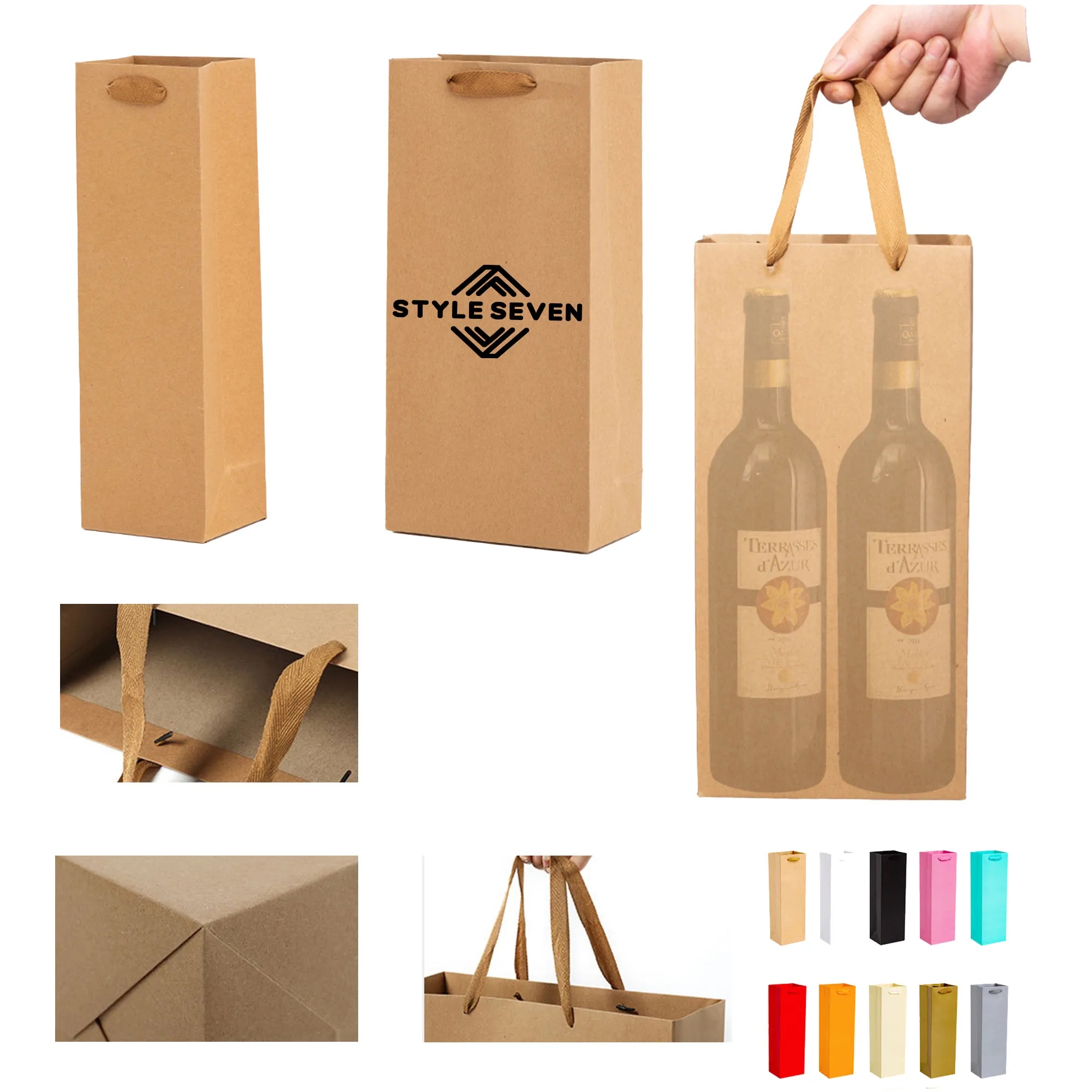 Kraft Paper Wine Bags 2