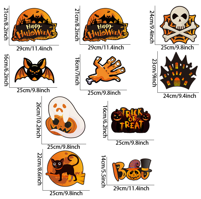 Spooky Halloween Door Banners – Set of 2 Vertical Hanging Signs 2