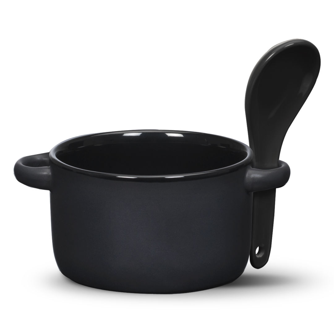 Merritt Soup Mug & Spoon - 12oz - Deep Etch 10