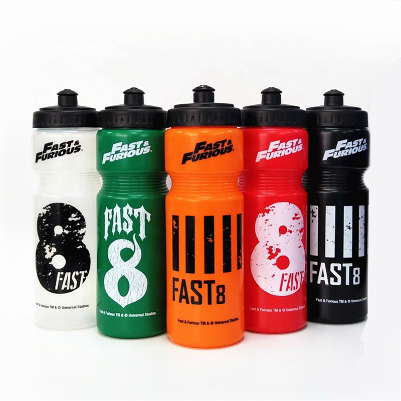 24 Oz. Sports Plastic Bike Water Bottle w/ Push Pout 3