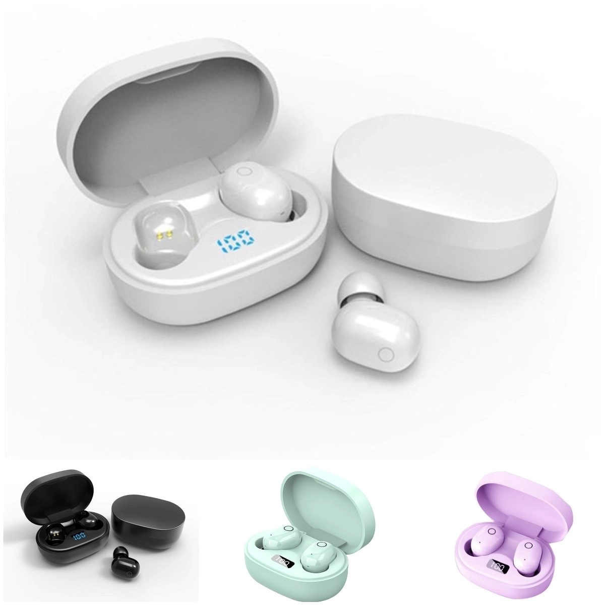 Bluetooth Earbuds with LED Electricity Display 2