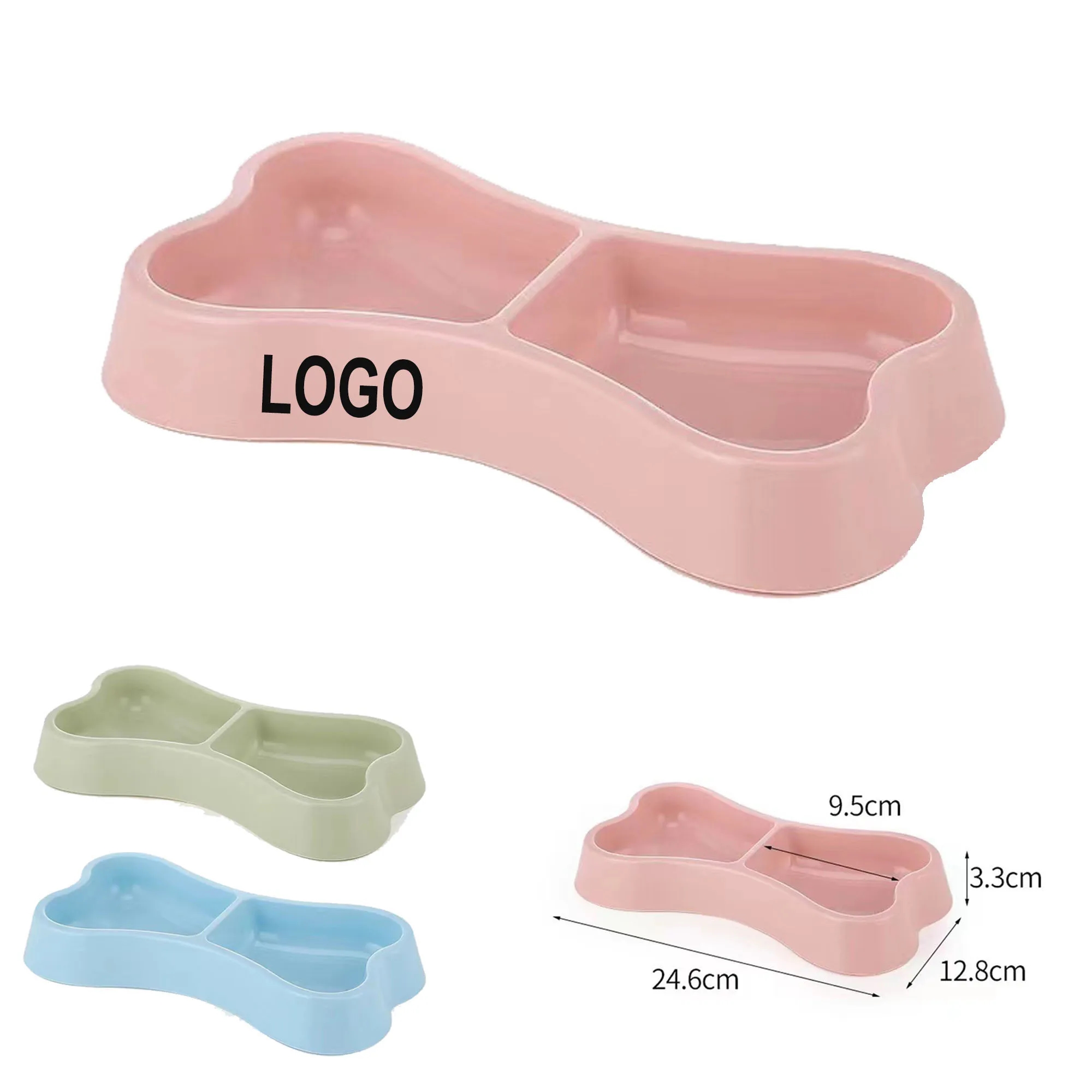 Macaron-colored Bone-shaped Pet Bowl 3