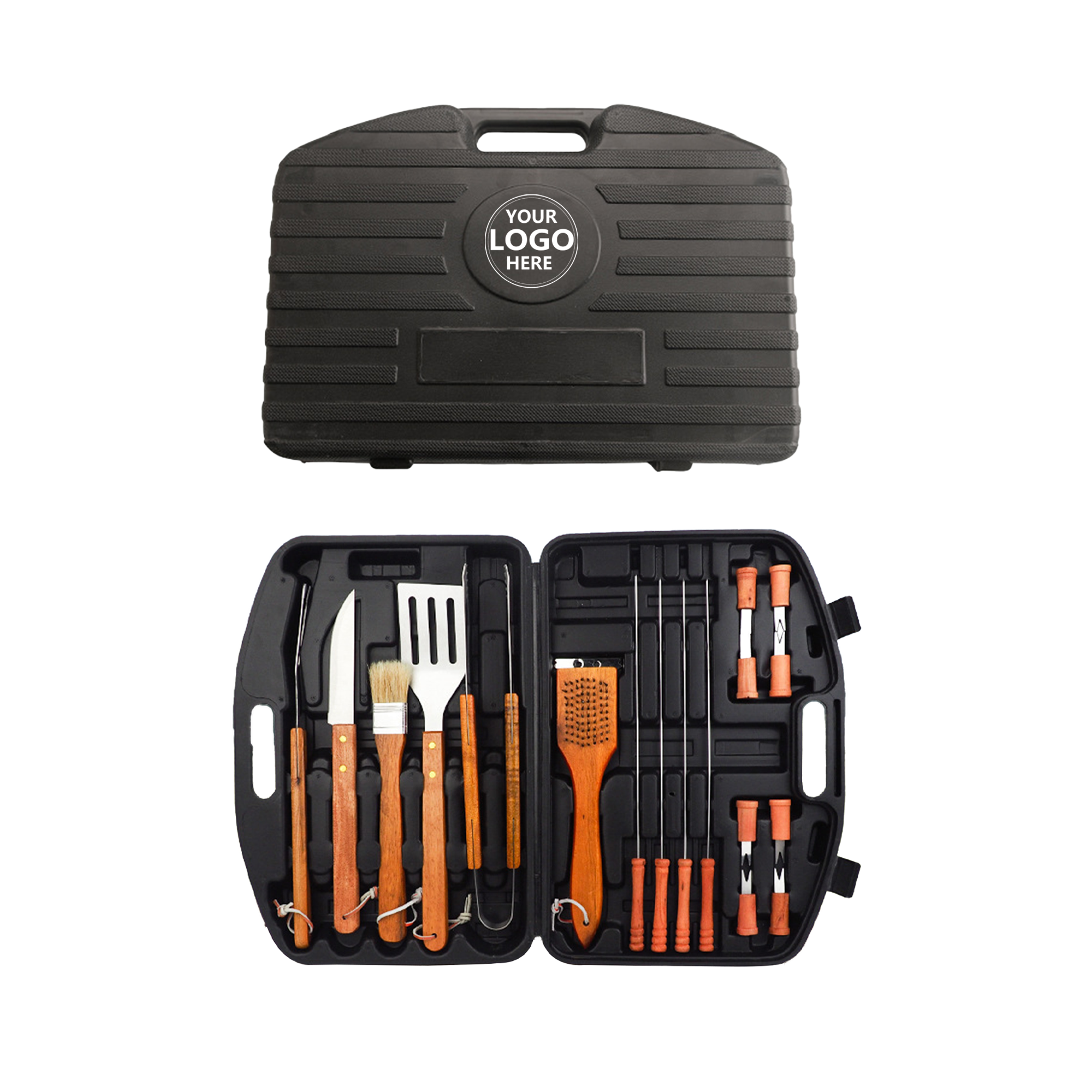 Polypropylene Case Stainless Steel Barbecue Utensil Combo 2