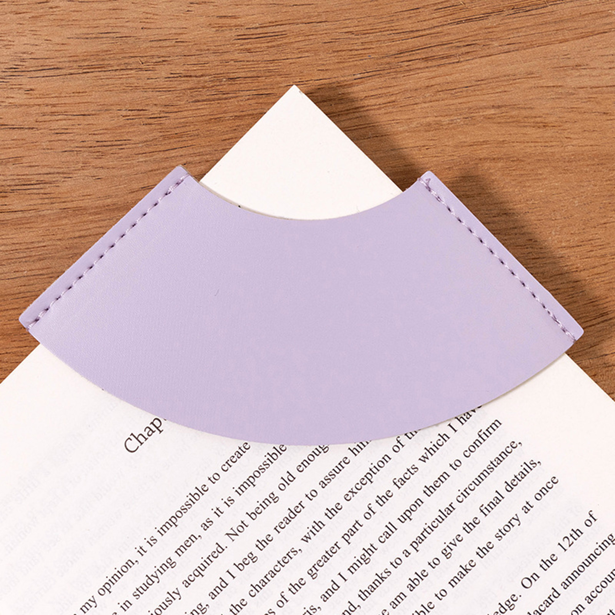 Leather Sector Shaped Bookmark 2