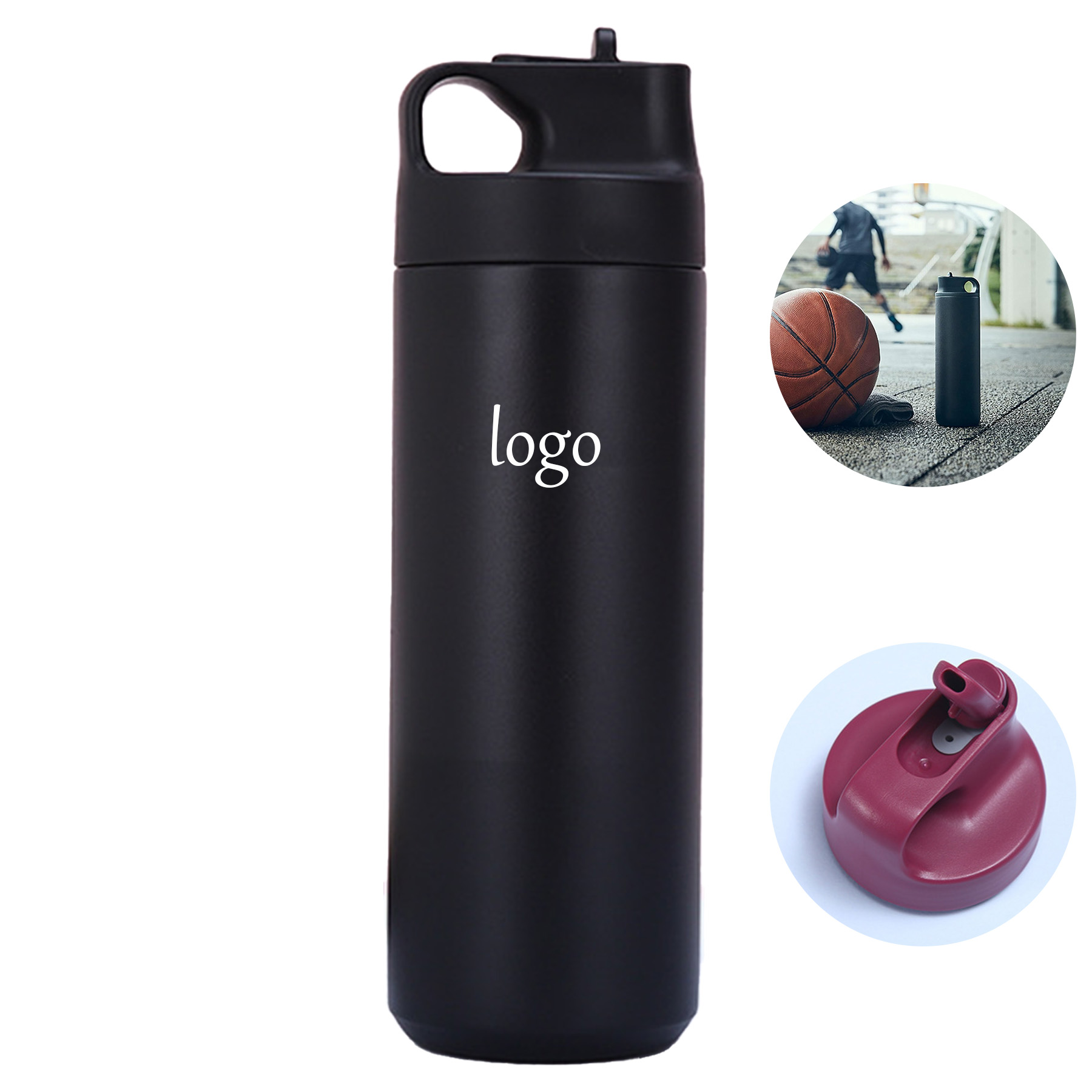Portable Straw Sports Bottle 3