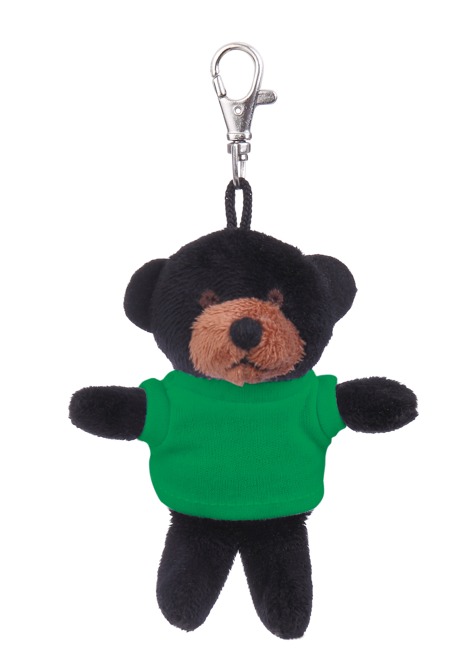 Soft Plush Black Bear Keychain with Tee 17