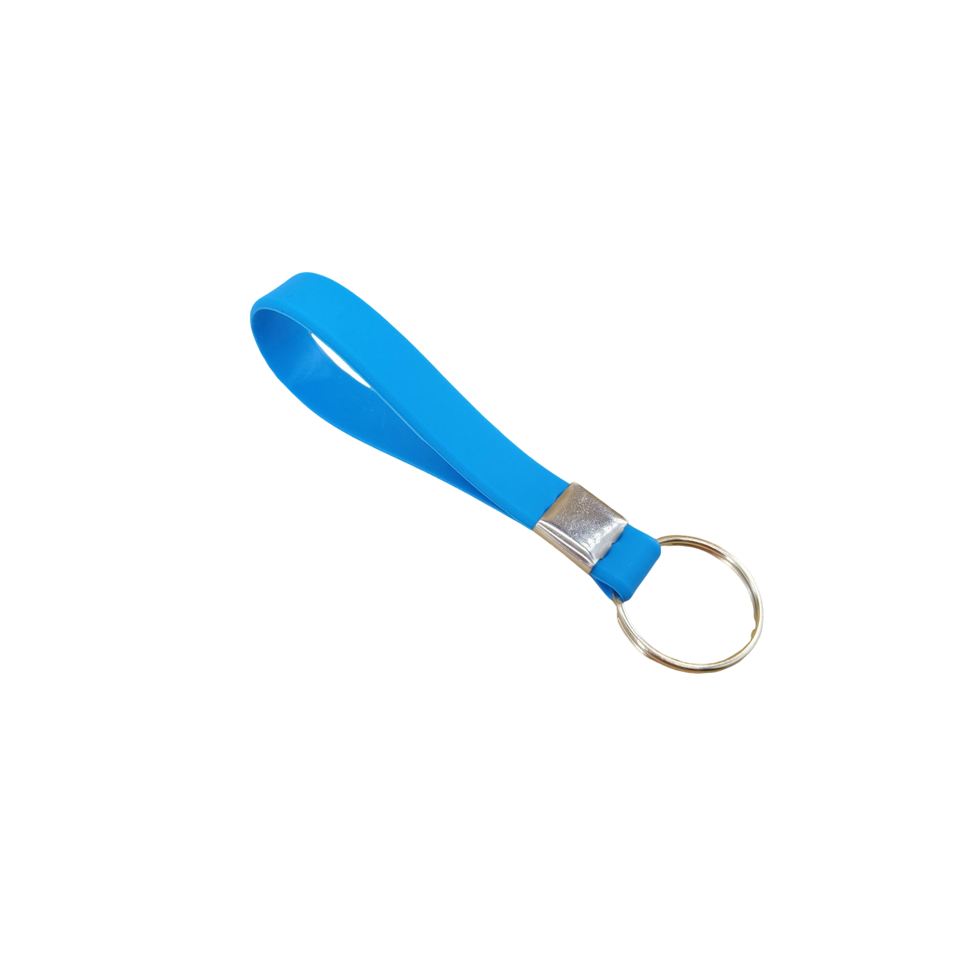 Silicone Loop Wrist Keychain With Metal Crimp 15