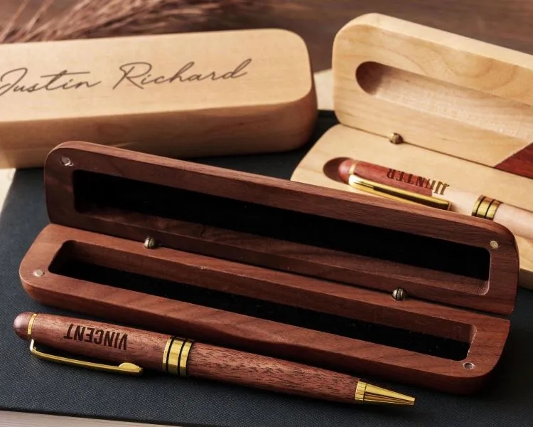 Custom Personalized Gift Wood Pen Set 3