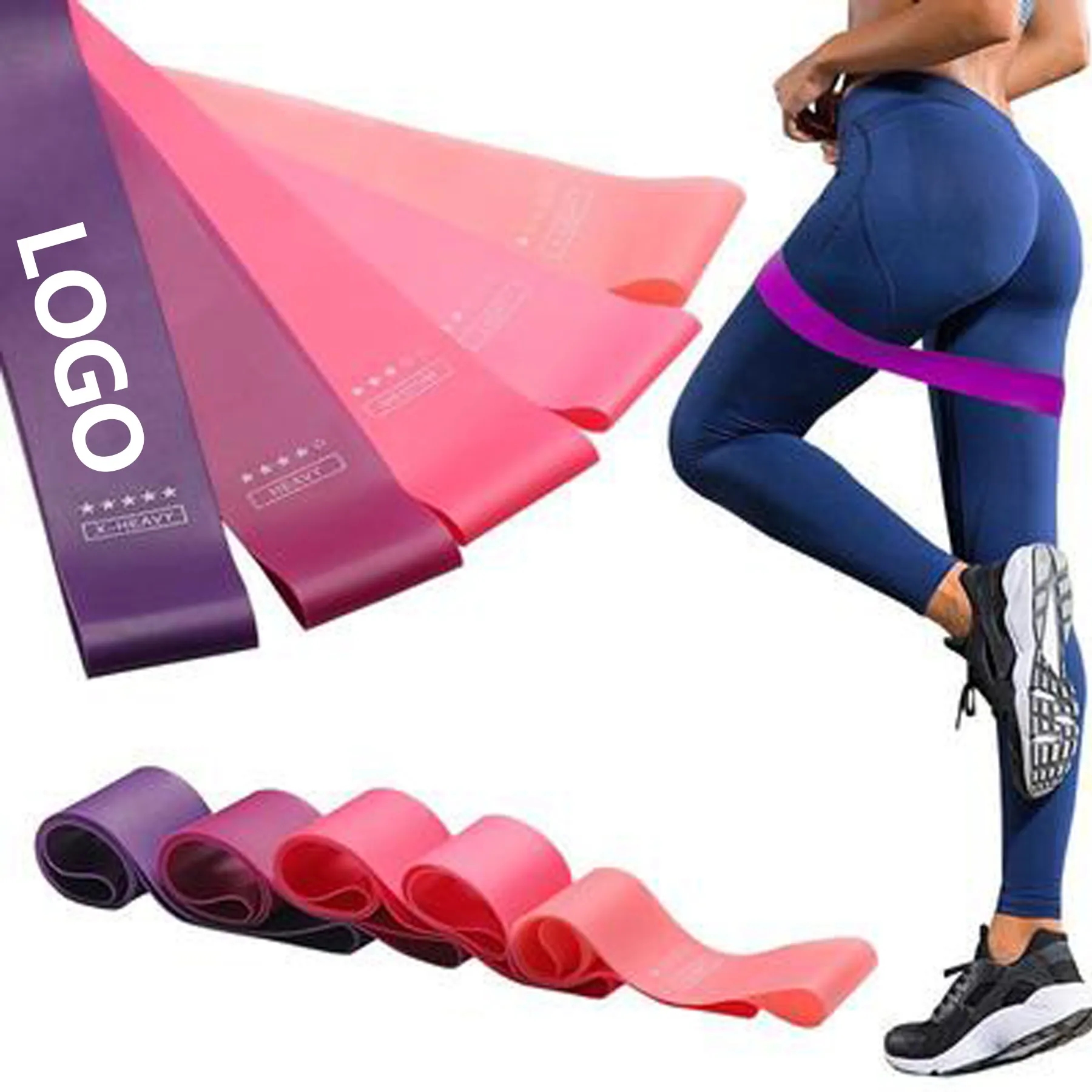 Set Yoga Resistance Bands MOQ50 6