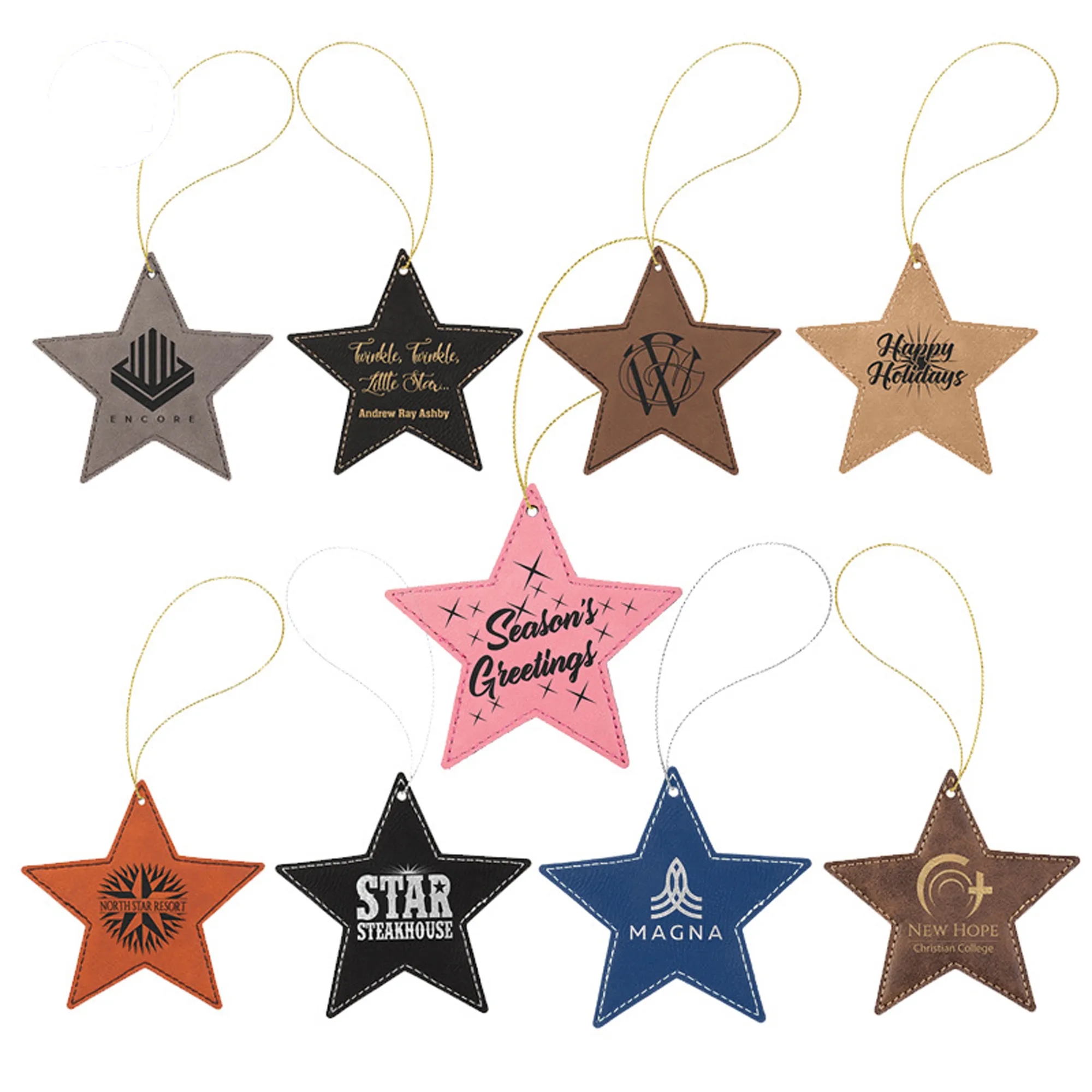 Leatherette Tree Ornaments 1