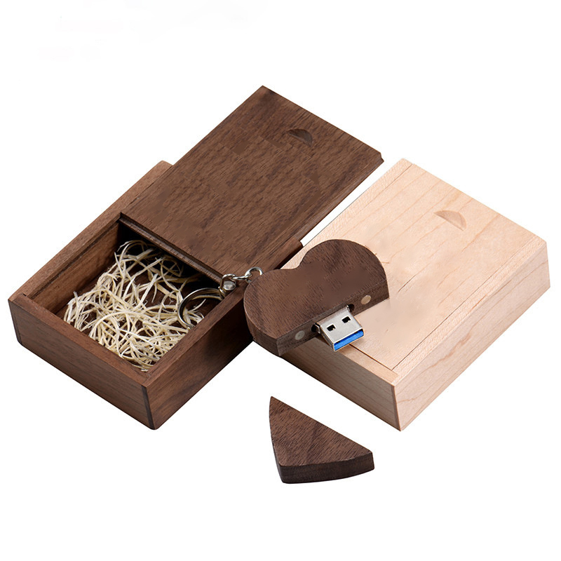 Heart Shape Wooden USB Flash Drive 5