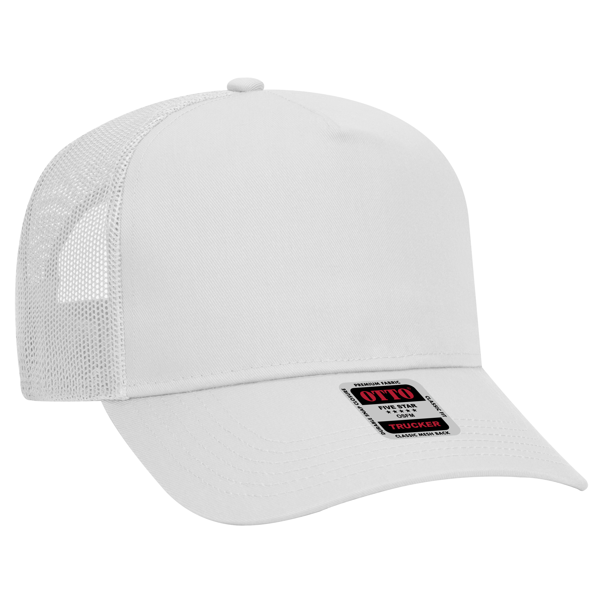 OTTO CAP® 5 Panel Mid Profile Mesh Back Trucker Hat 68