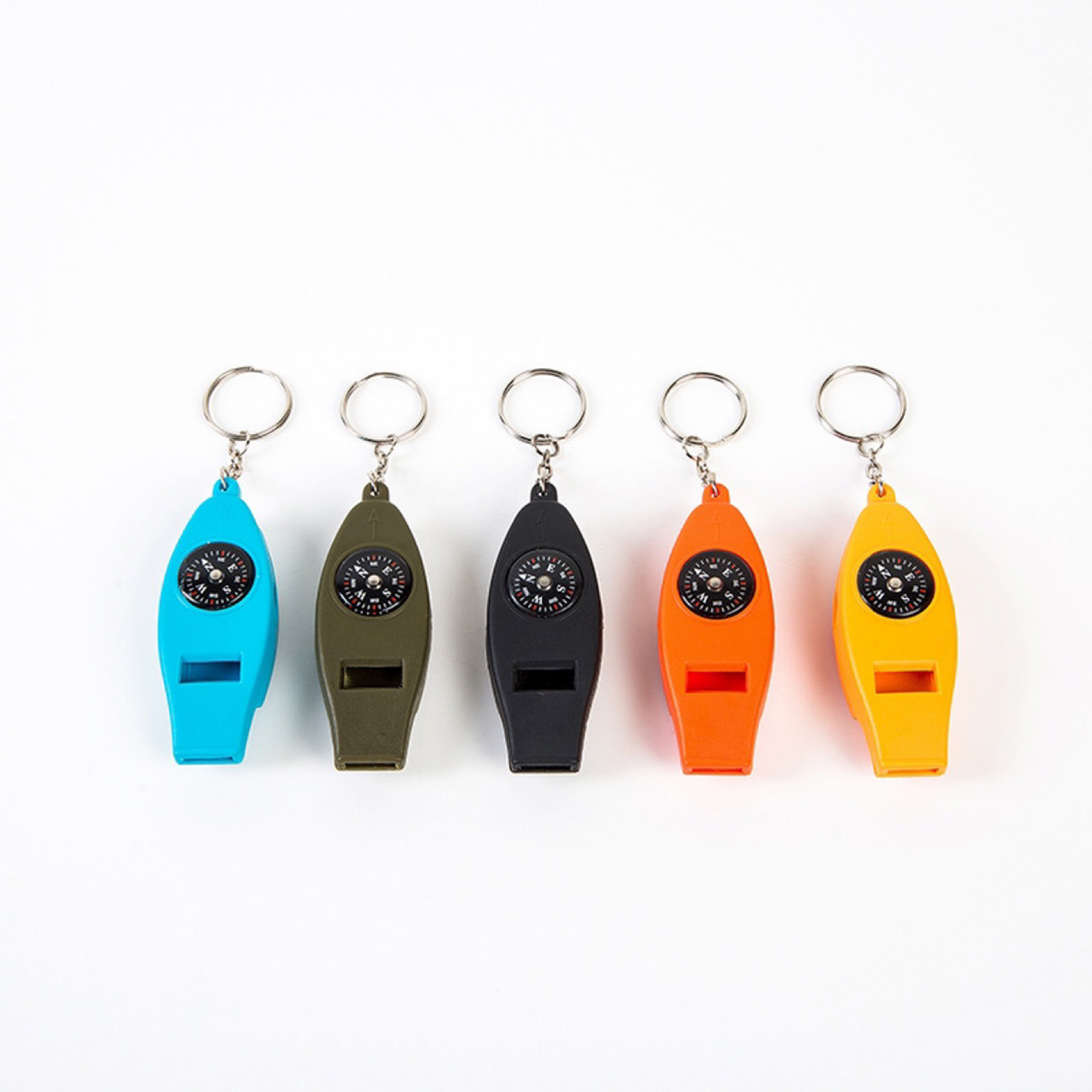 4 in 1 Outdoor Safety Whistles with Keychain 2