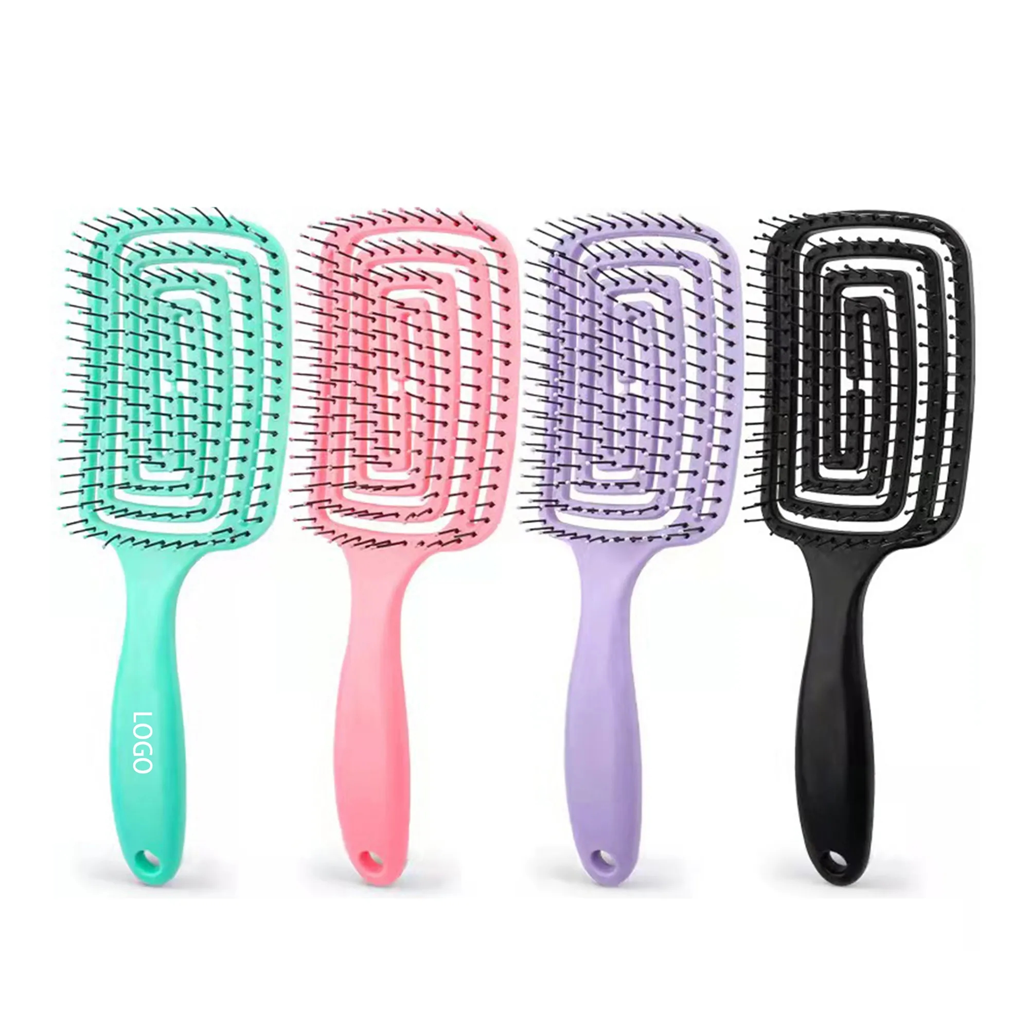 MOQ 50PCS Wet and Dry Hair Comb Tool Salon Hairdressing 3
